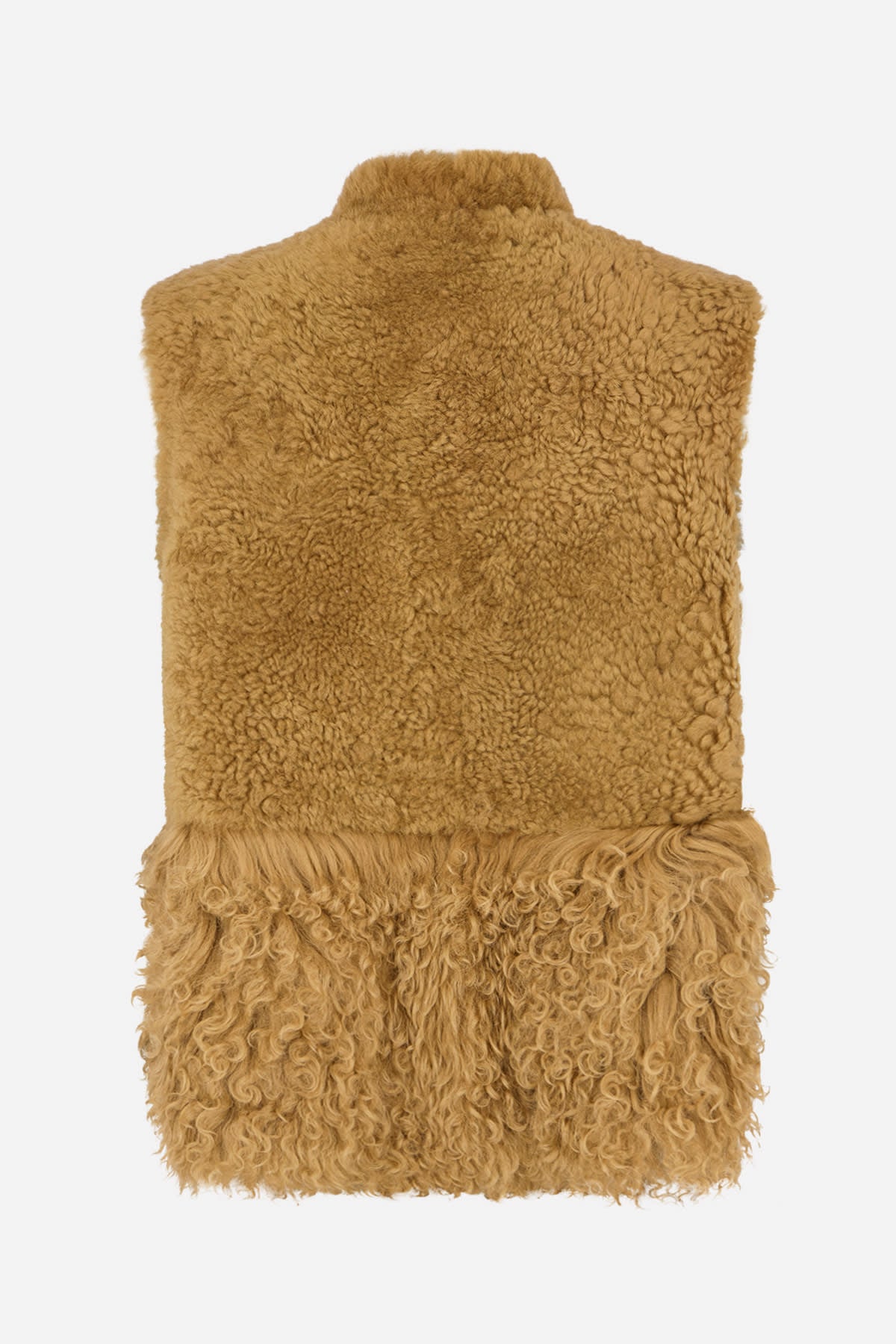 Channe - Shearling vest I Camel