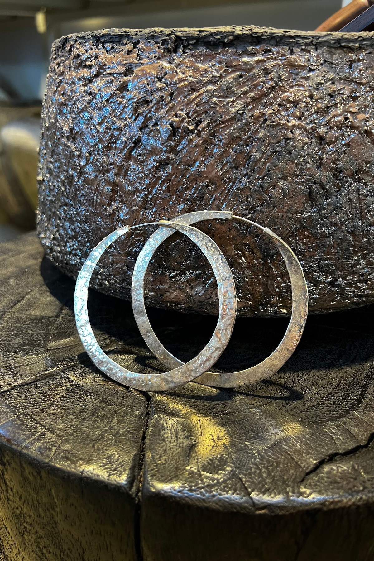 Nafsu - Silver Hammered Hoop S I Silver