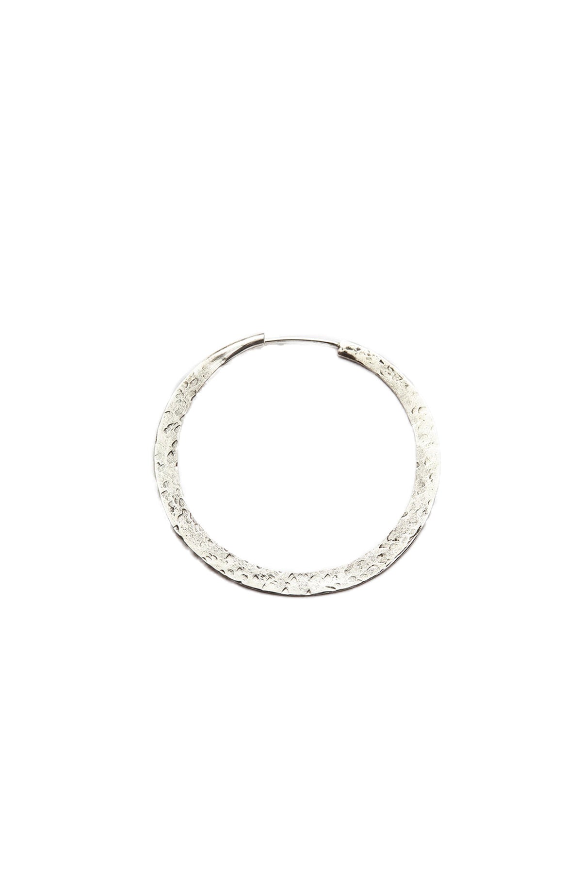 Nafsu - Silver hammered hoops S I Silver