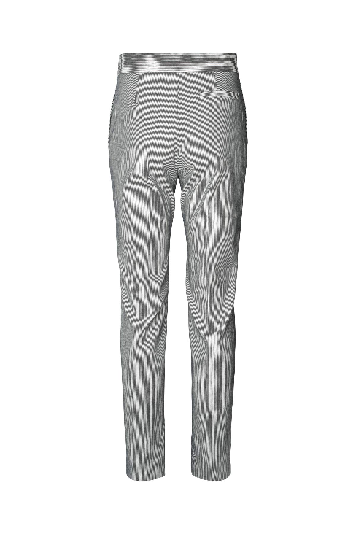 Adelle - Striped tailoring slim pants I Navy stripe