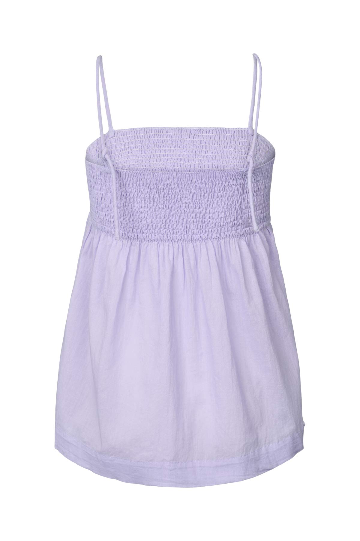Dot - Cotton smock string top I Violet