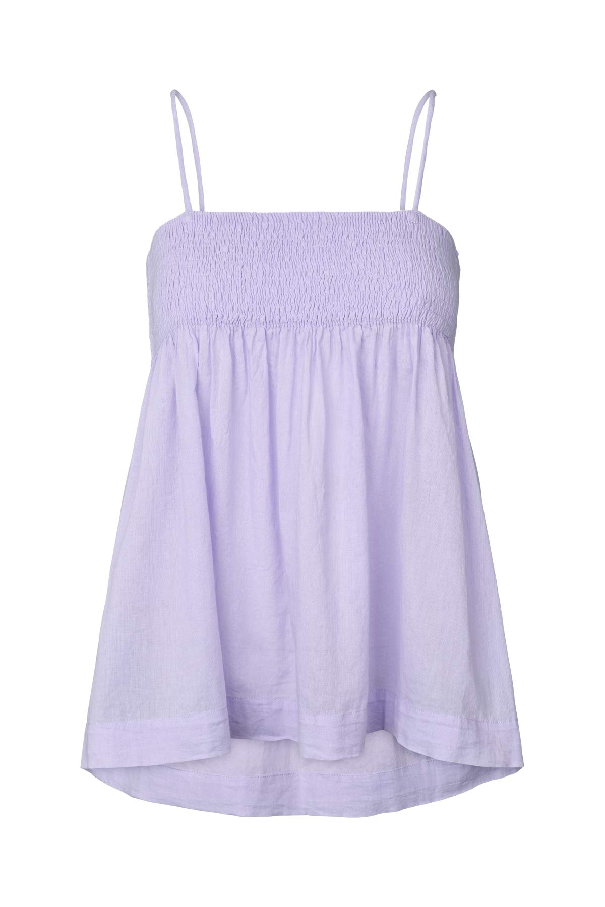 Dot - Cotton smock string top I Violet