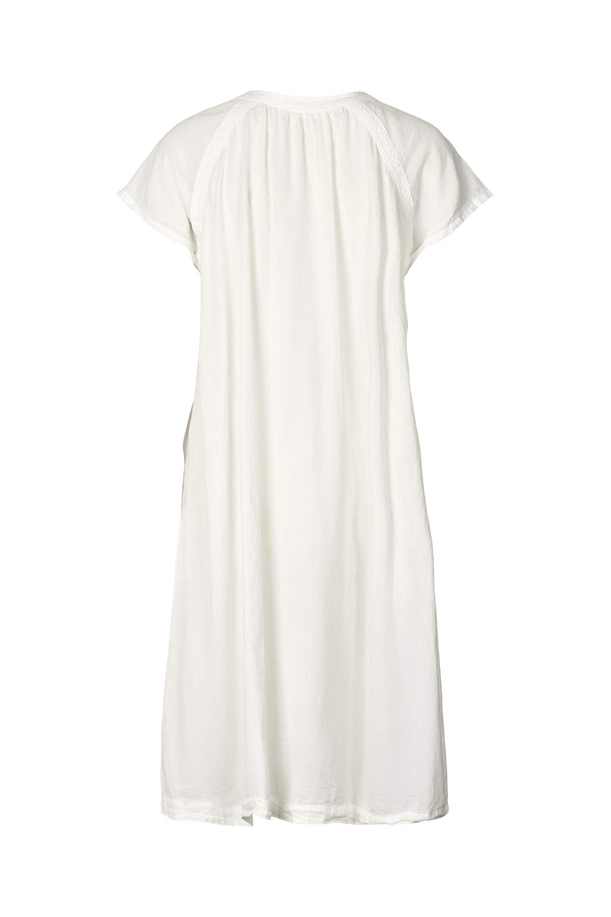 Divine - Cotton V-neck short dress I White