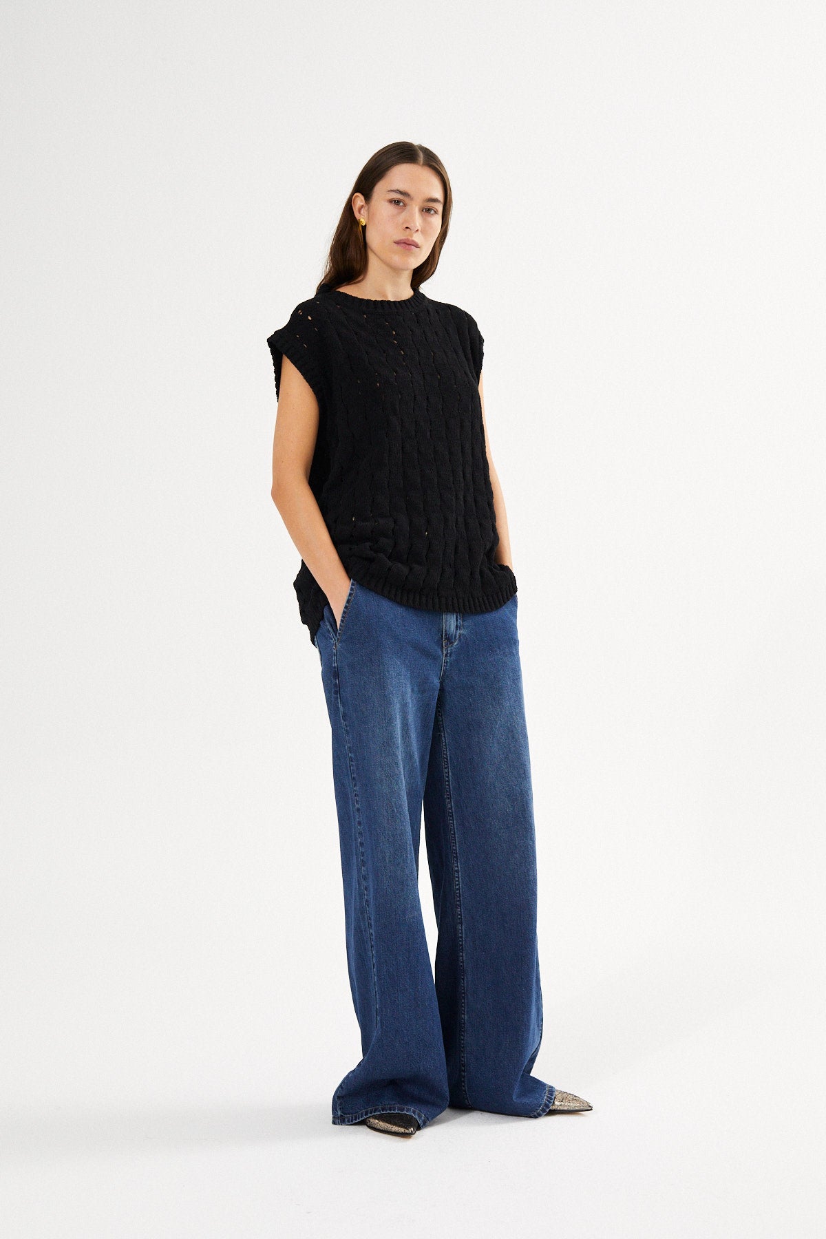 Benny - Trail knit vest I Black