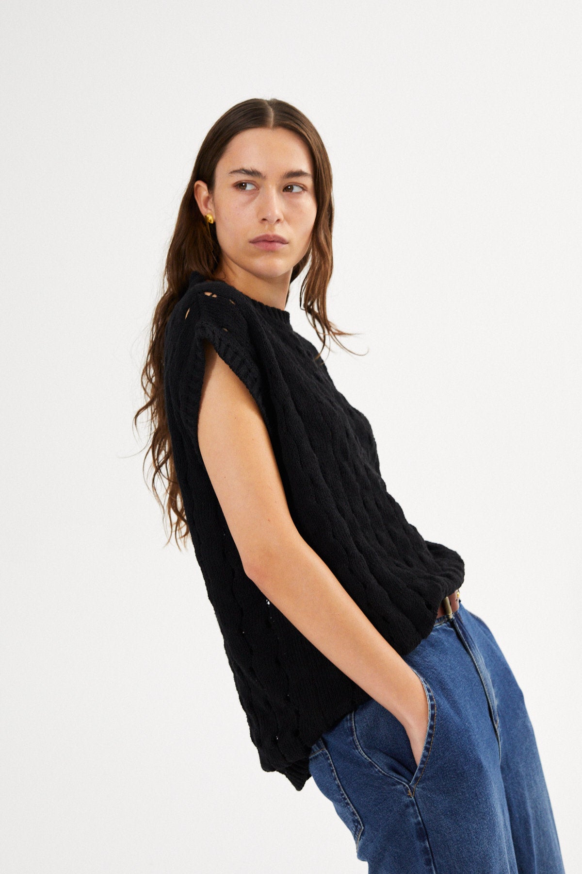 Benny - Trail knit vest I Black