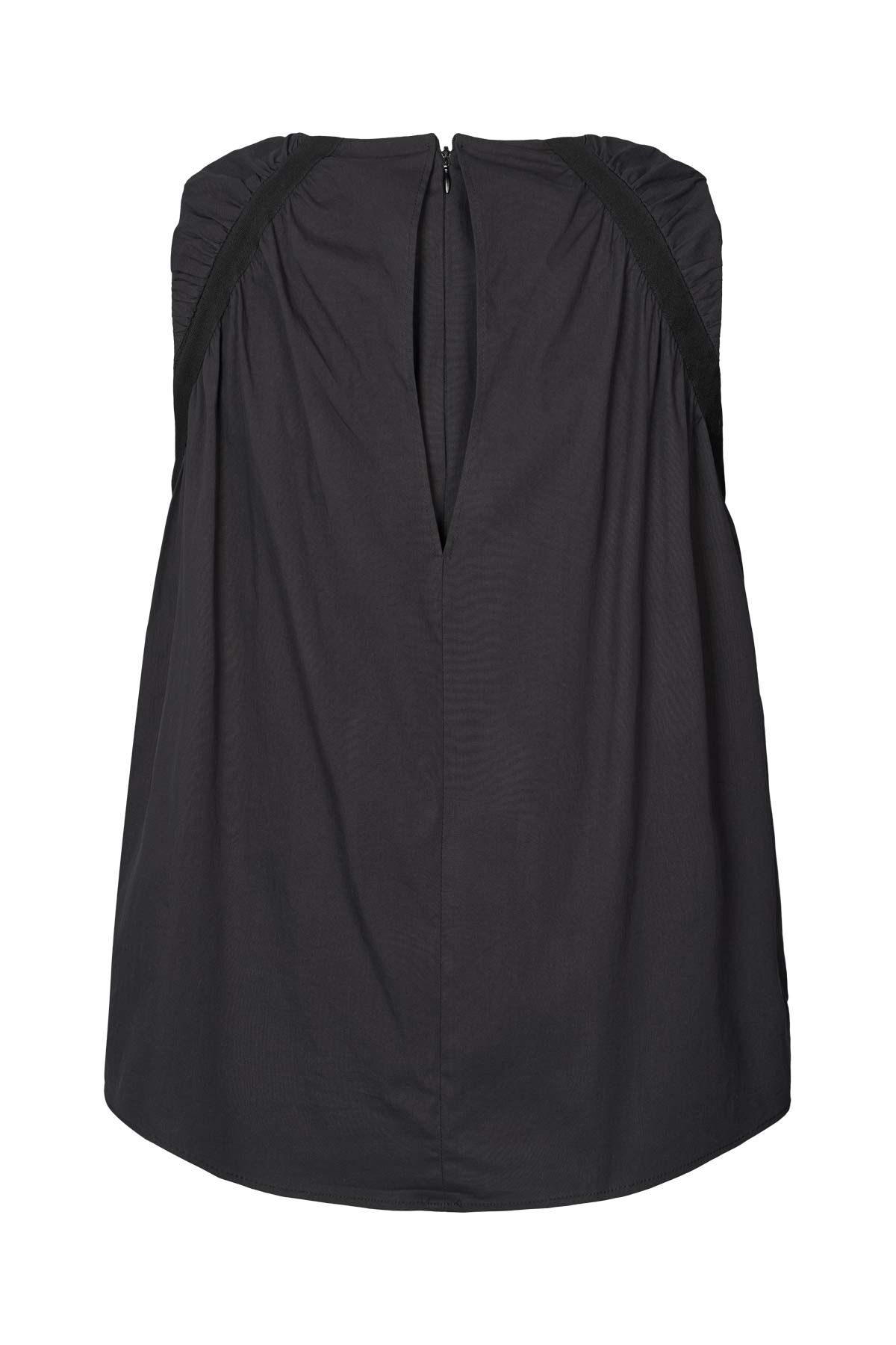Aio - Papery gathered top I Black