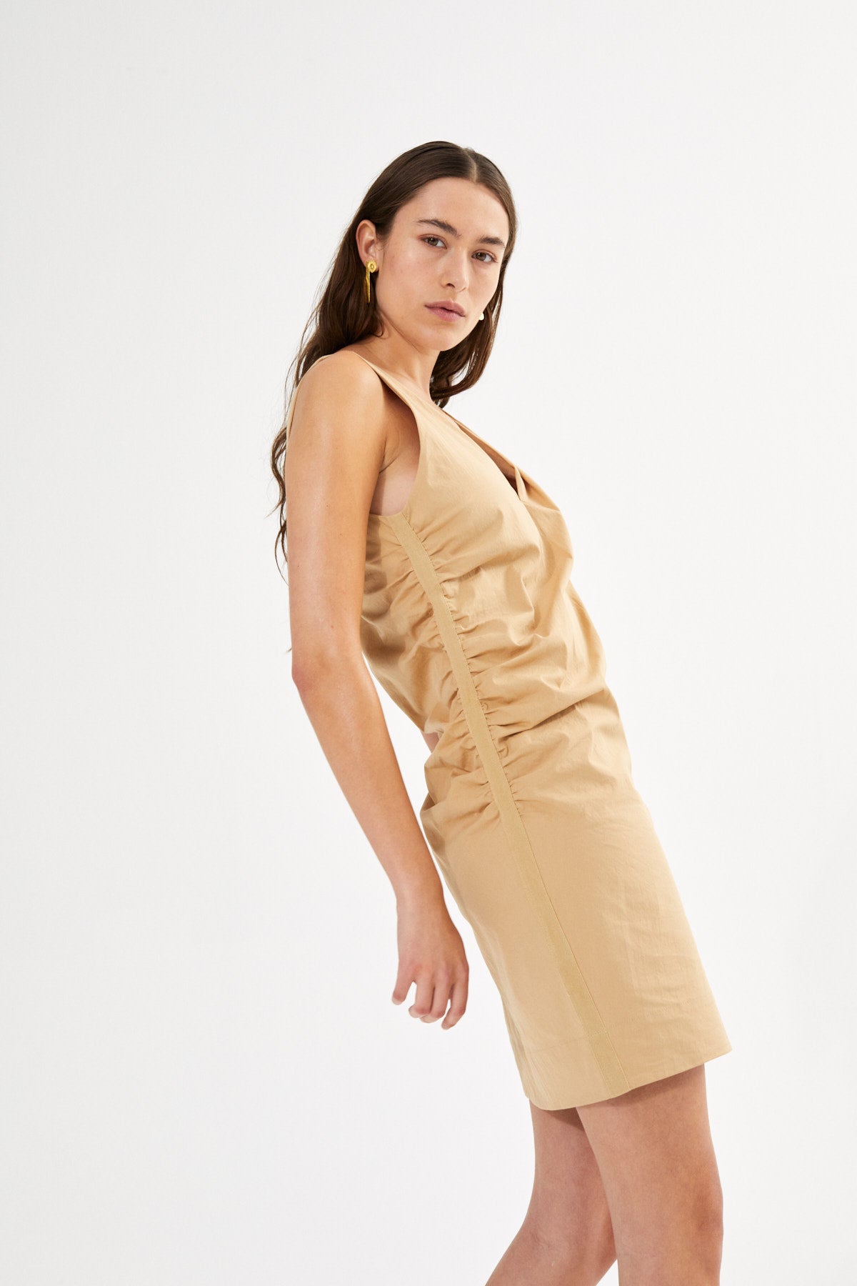 Behani - Papery V-neck dress I Black