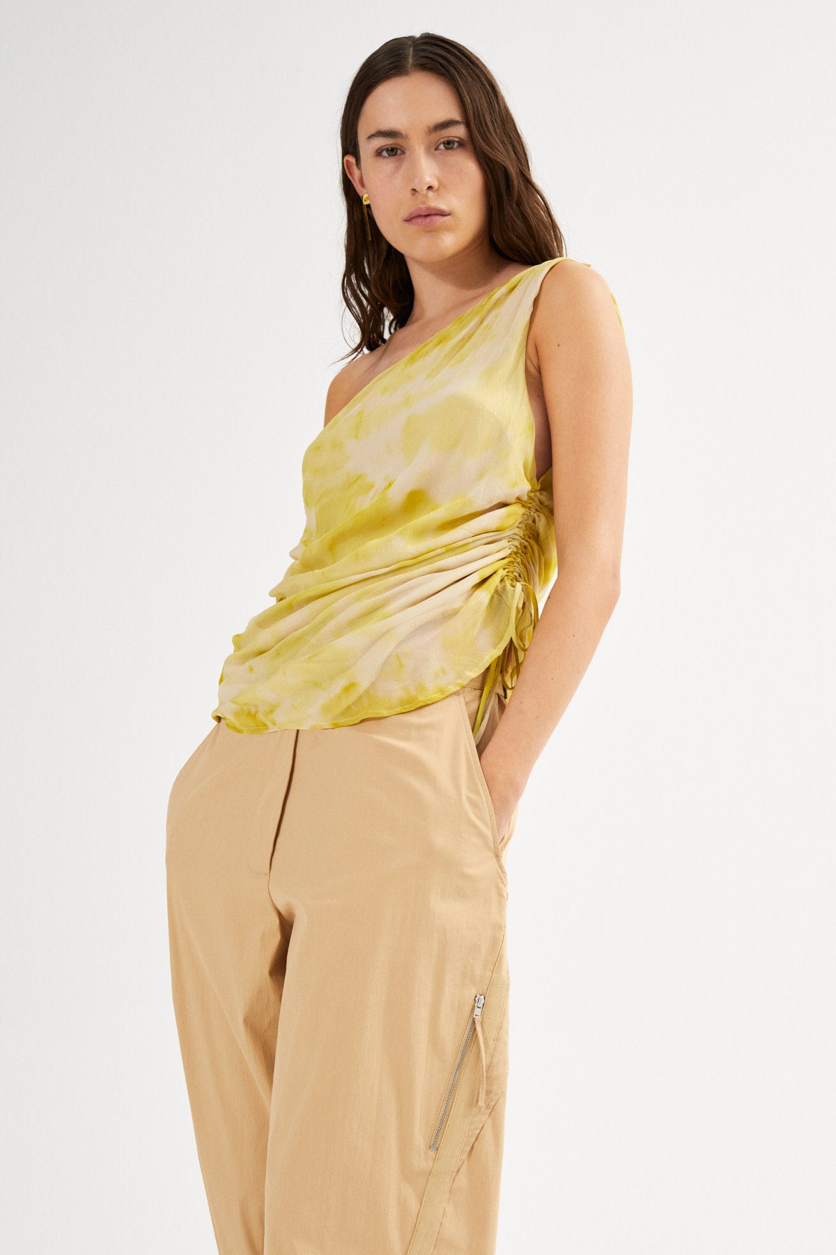 Ginna - Fusion one shoulder top I Lemon combo