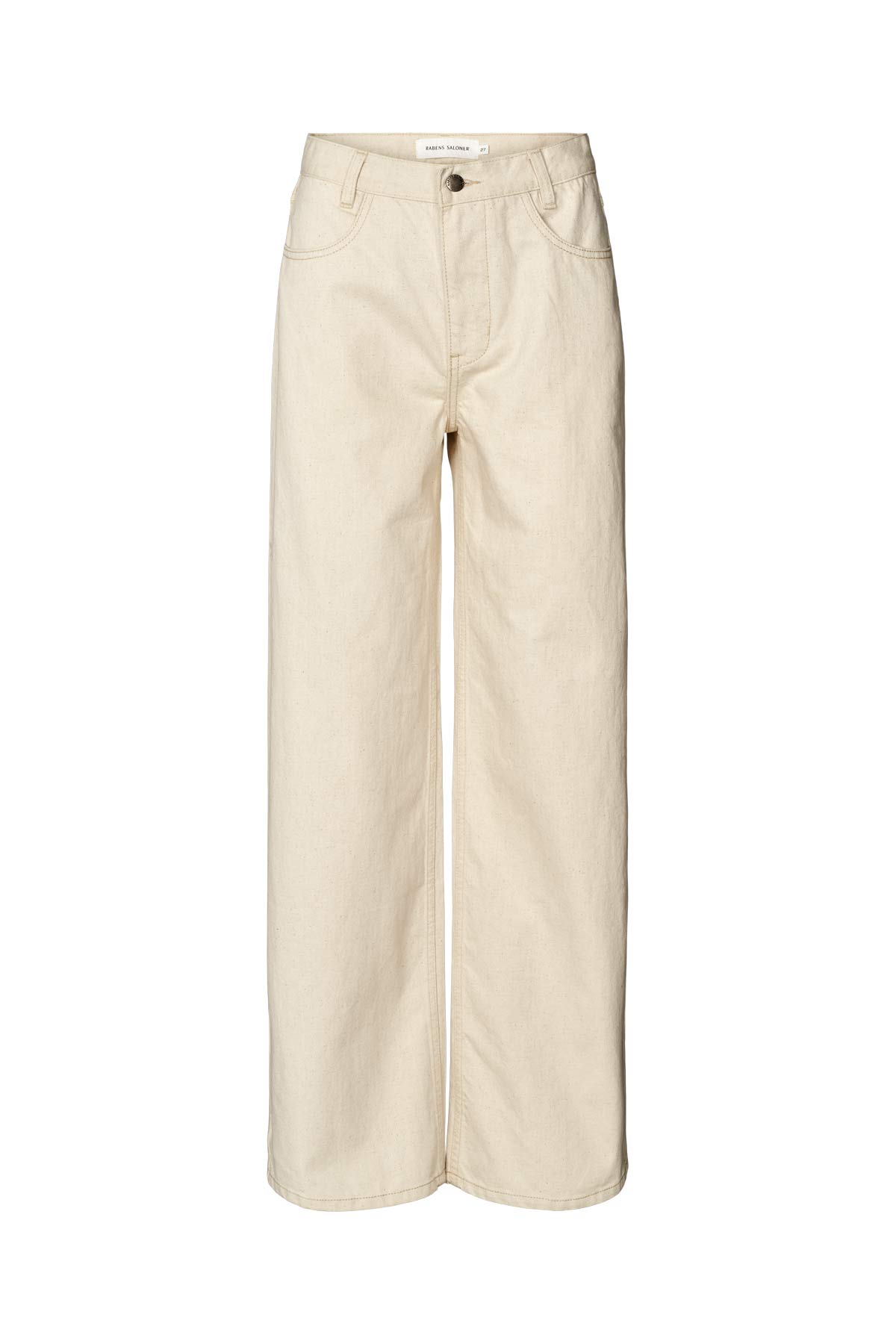 Fellini - Denim ecru straight pants I Ecru