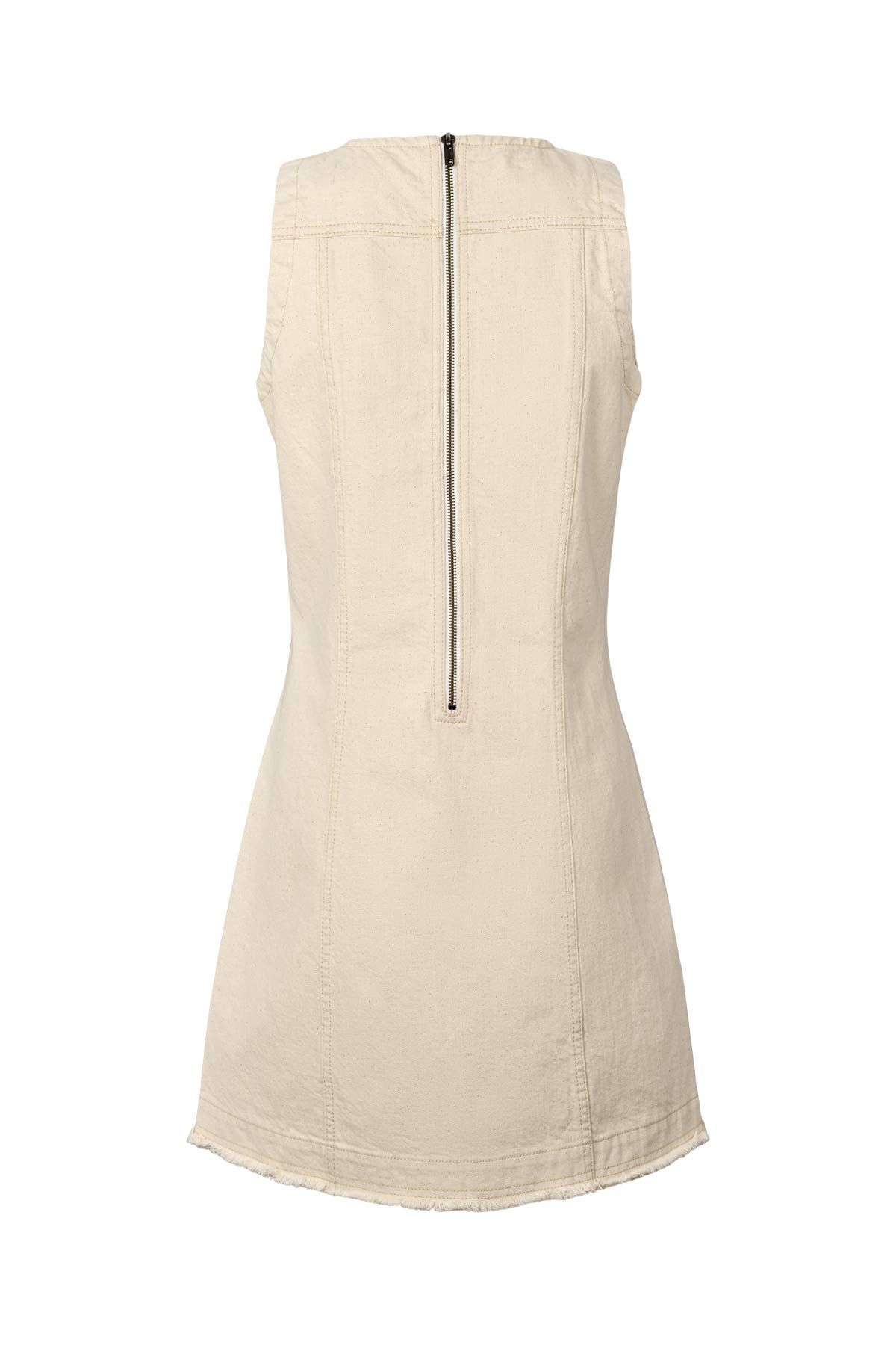 Lizl - Denim ecru dress I Ecru