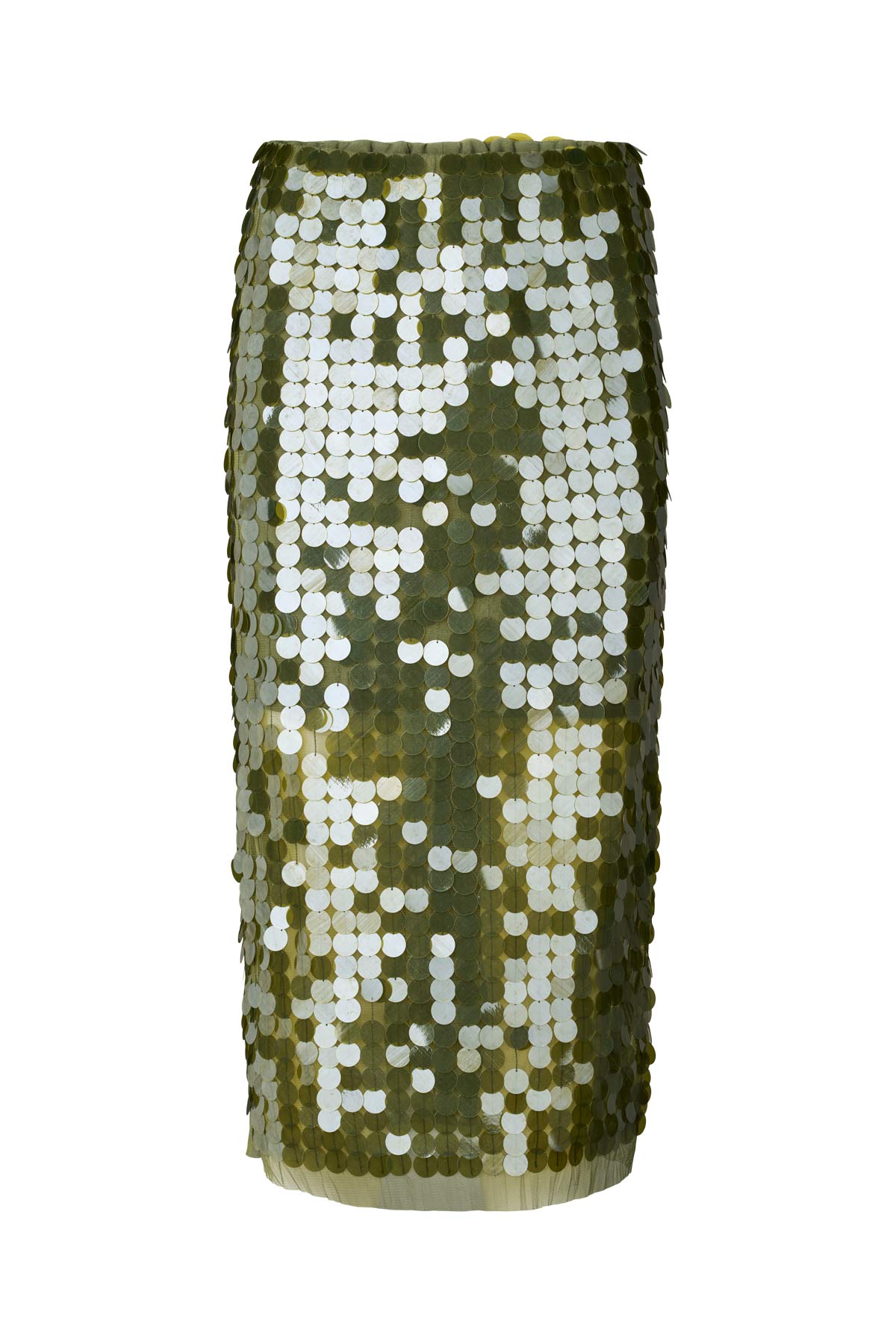 Lior - Clover sequins pencil skirt I Army Green