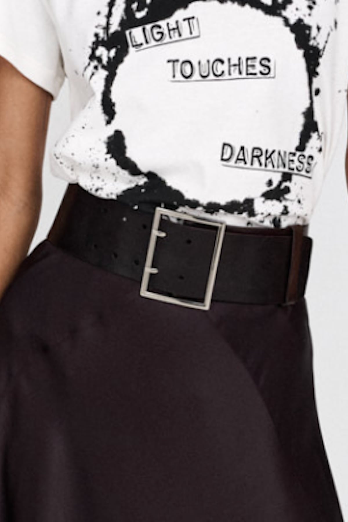 Gerde - Leather wide belt I Black