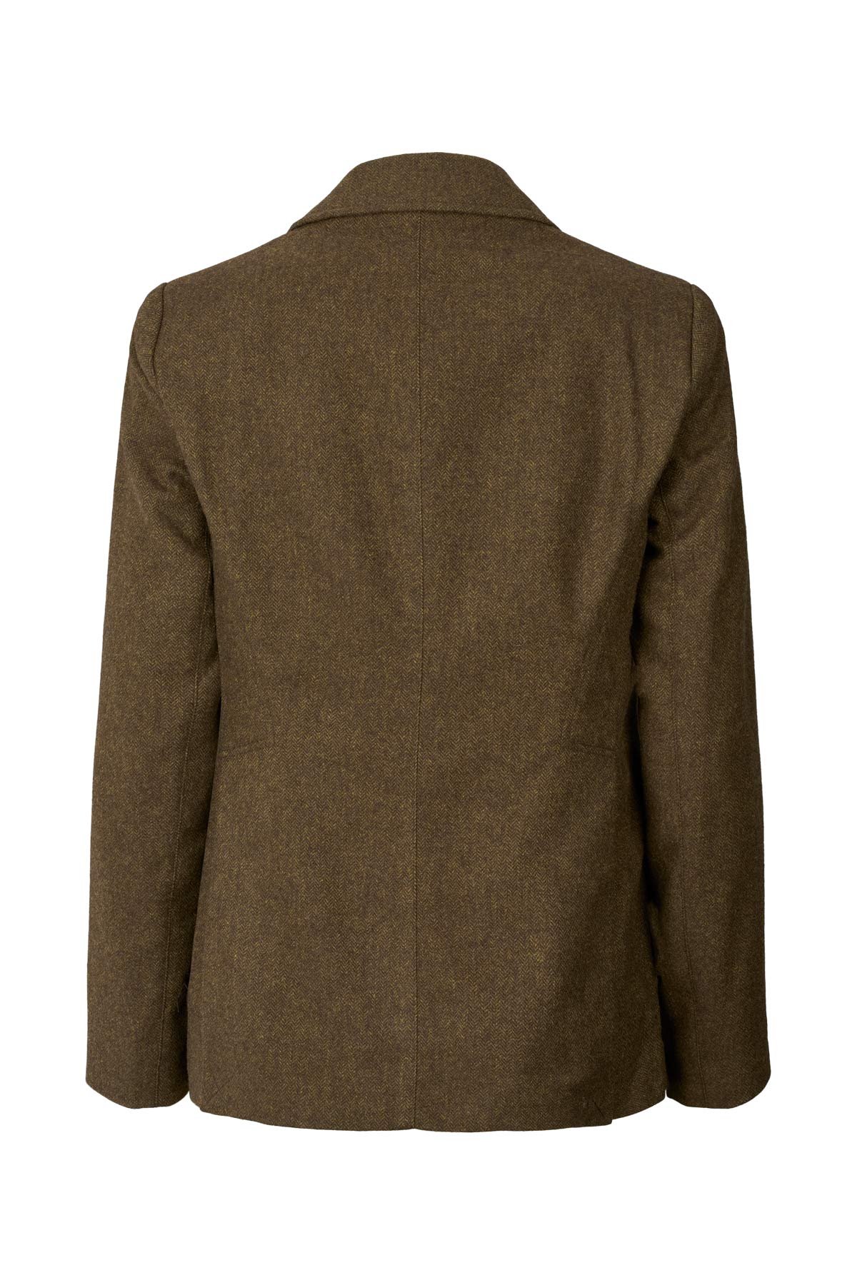 Akalie - Mini herringbone blazer I Dark brown