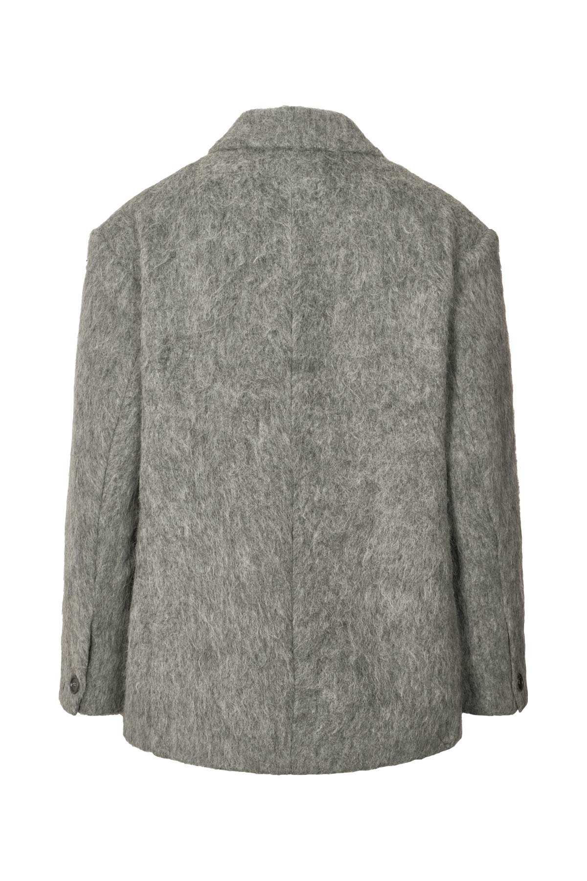 Nyara - Fuzzy jacket I Grey melange