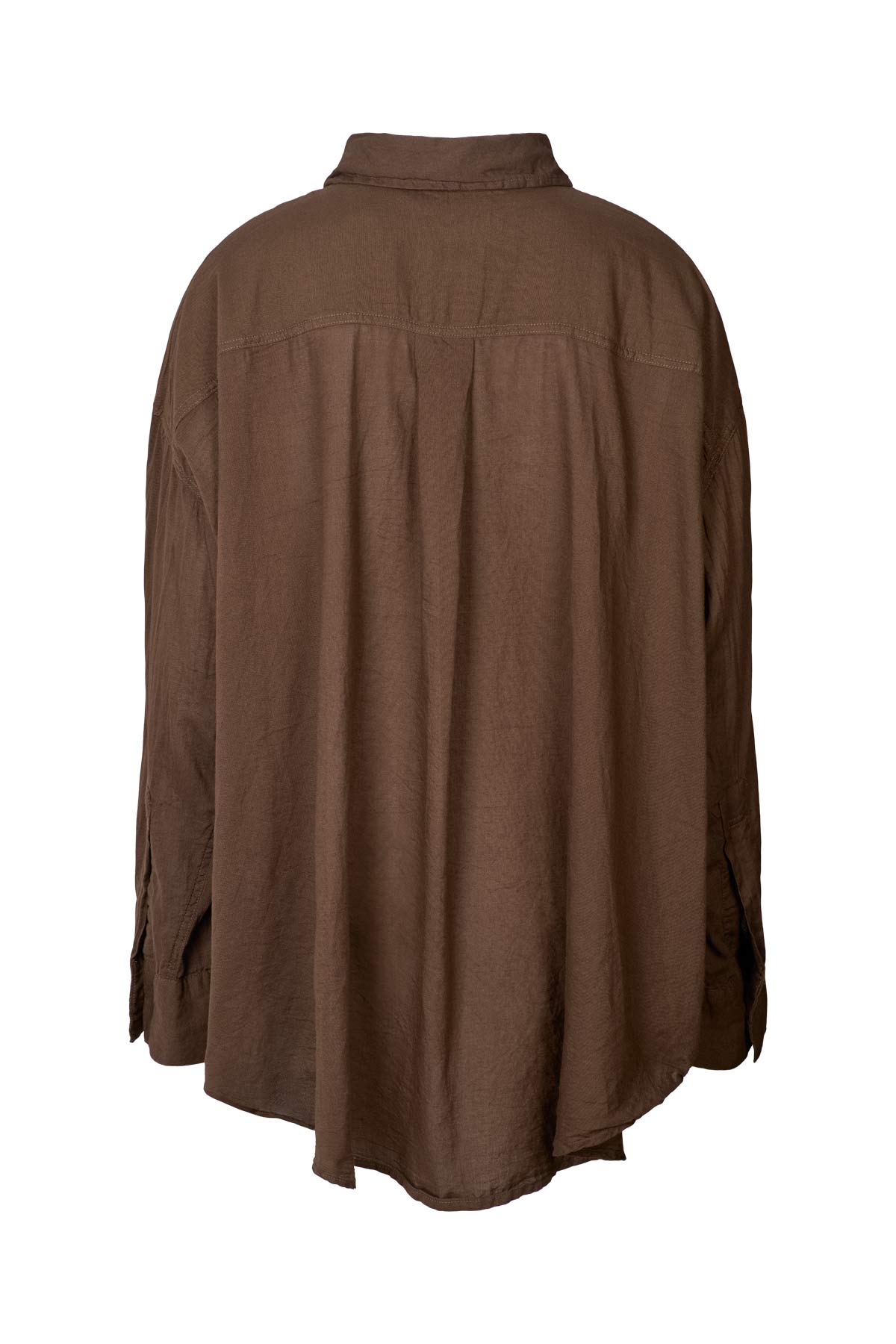 Noah - Cotton oversized shirt I Dark brown