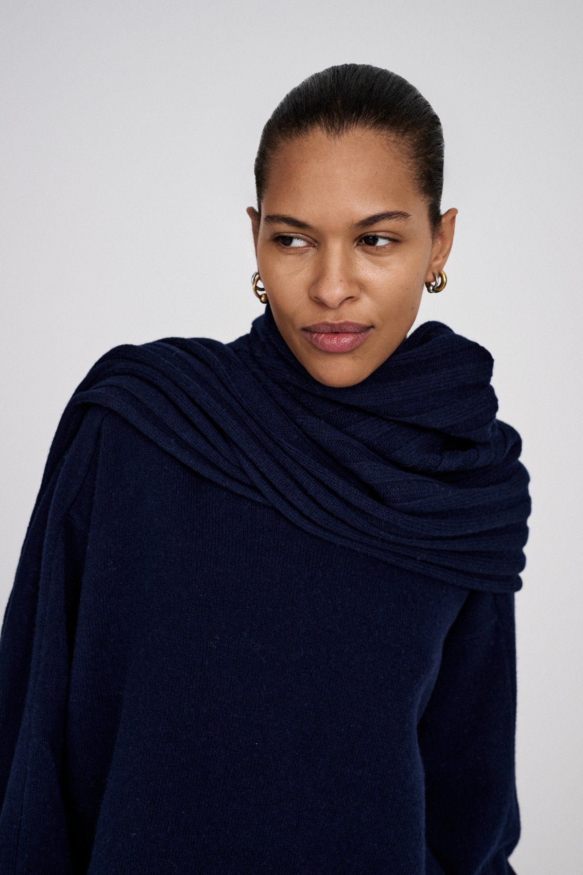 Dalani - Pure wool boxy sweater I Fern green