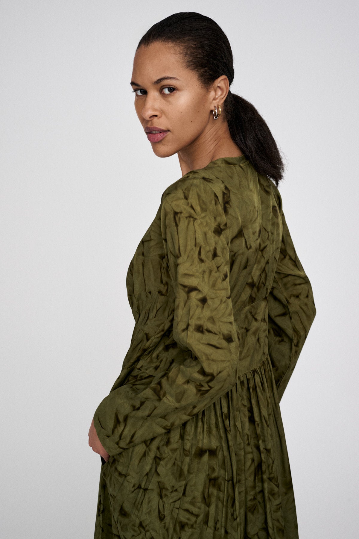 Athena - Crystal vintage dress I Fern green combo