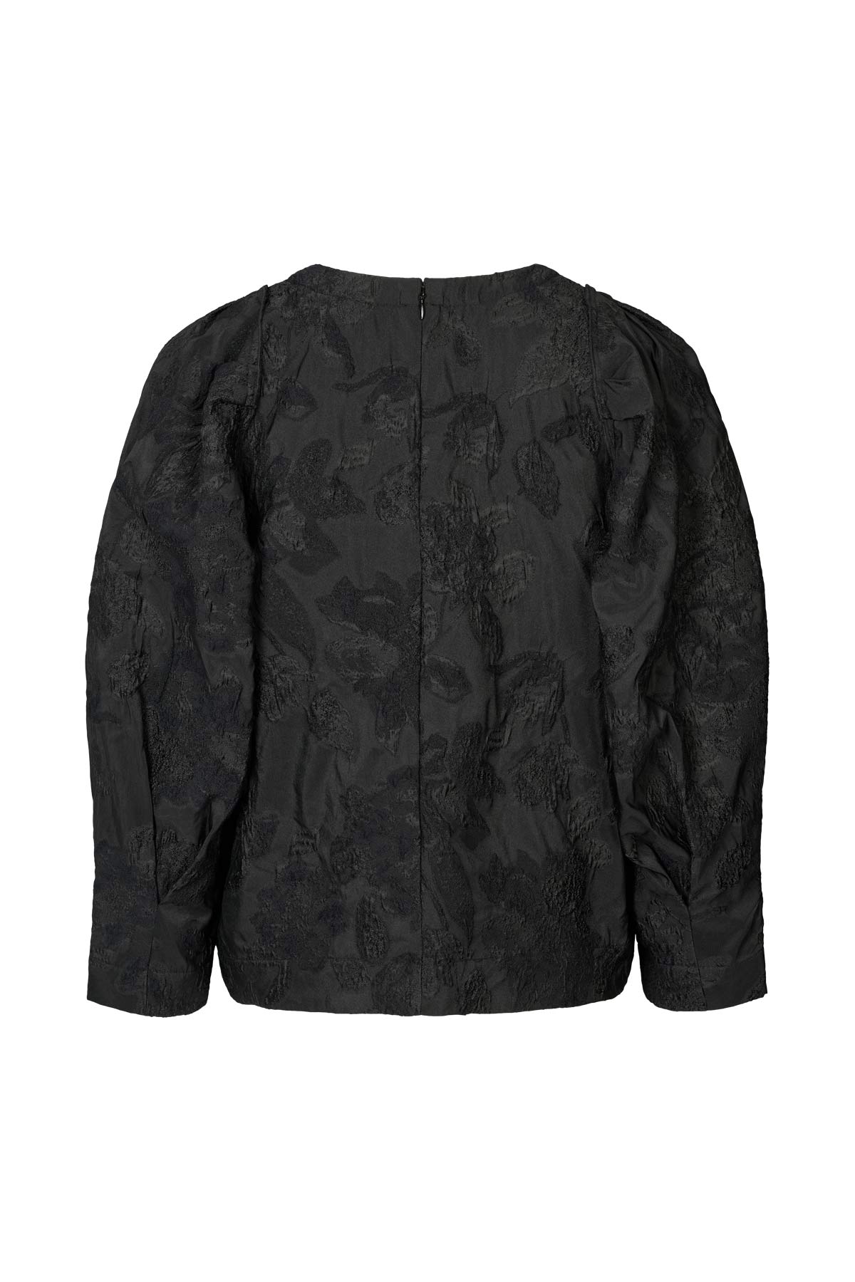 Peyton - Clipped jacquard blouse I Pirate black