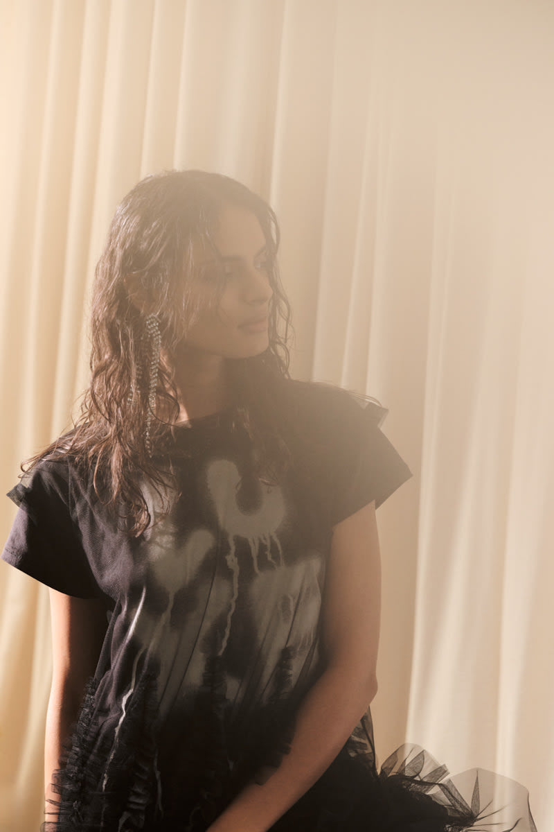 Ambla - Luxe t-shirt I Faded black