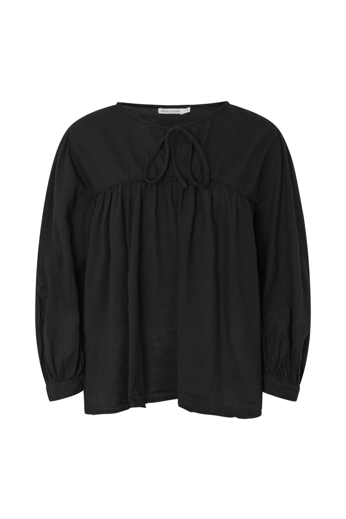 Eike - Cotton full sleeve blouse I Black