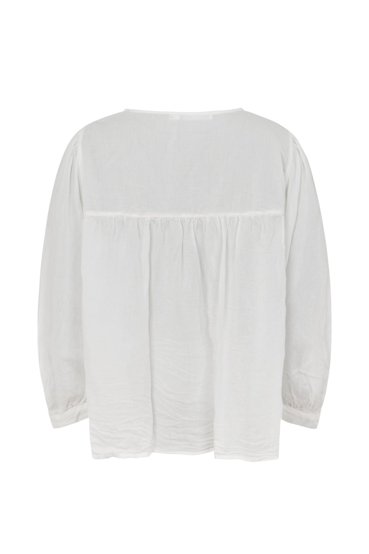 Eike - Cotton full sleeve blouse I White