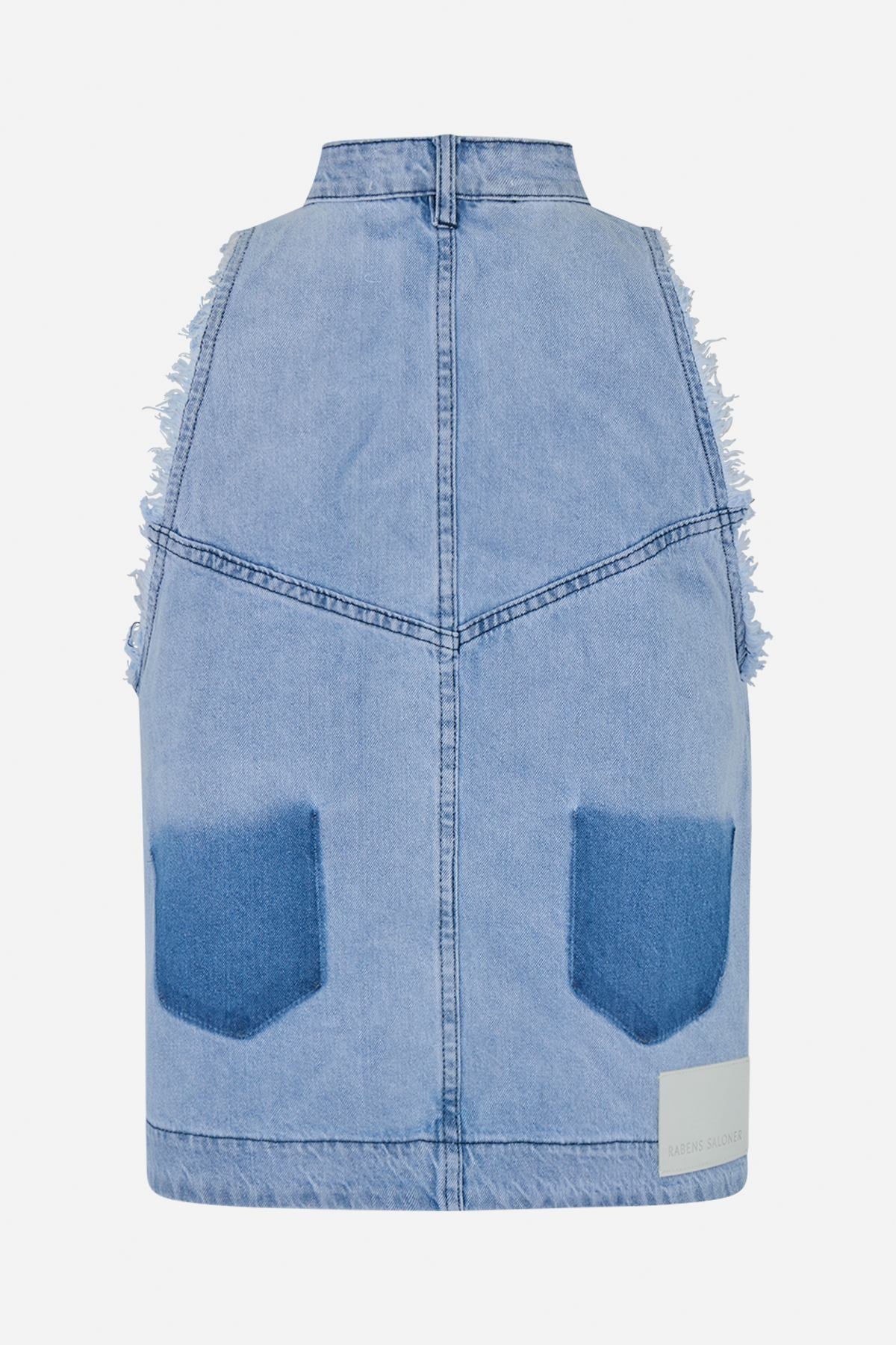 Faya - Light denim halter top I Light washed denim