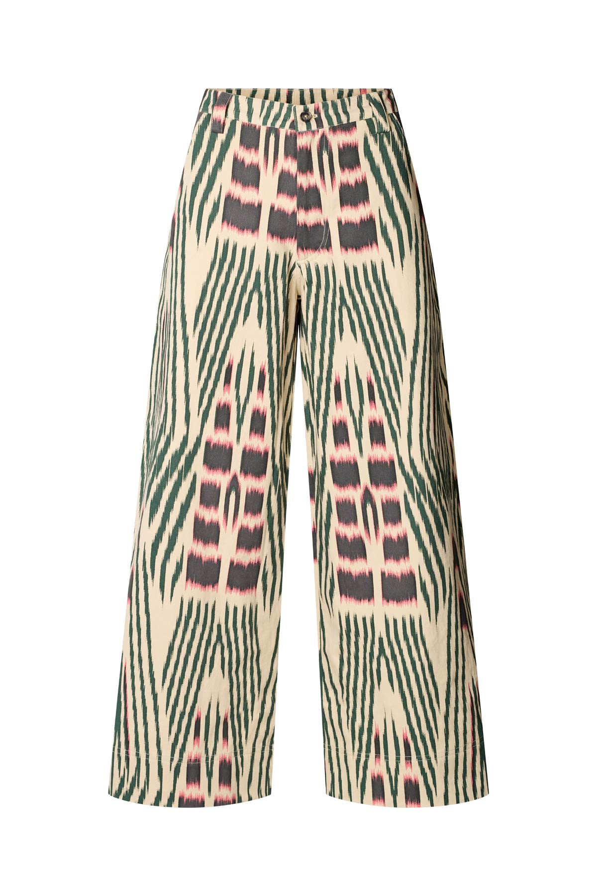 Amari - Ikat combat crop pants I Forest pink sand