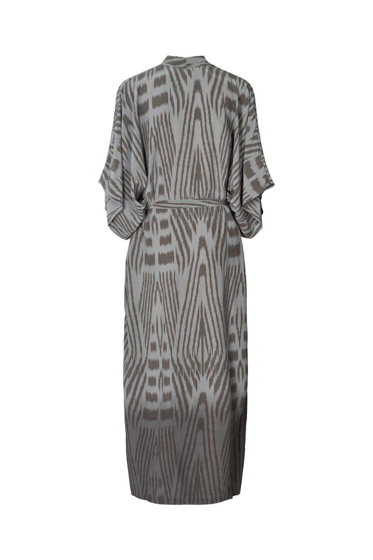 Alesandra - Ombre ikat kimono dress I Asphalt combo