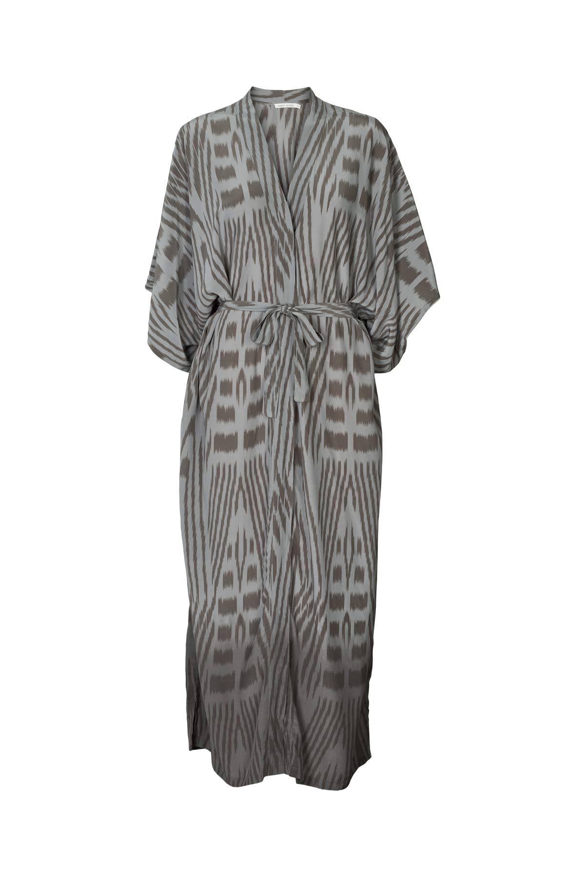 Alesandra - Ombre ikat kimono dress I Asphalt combo