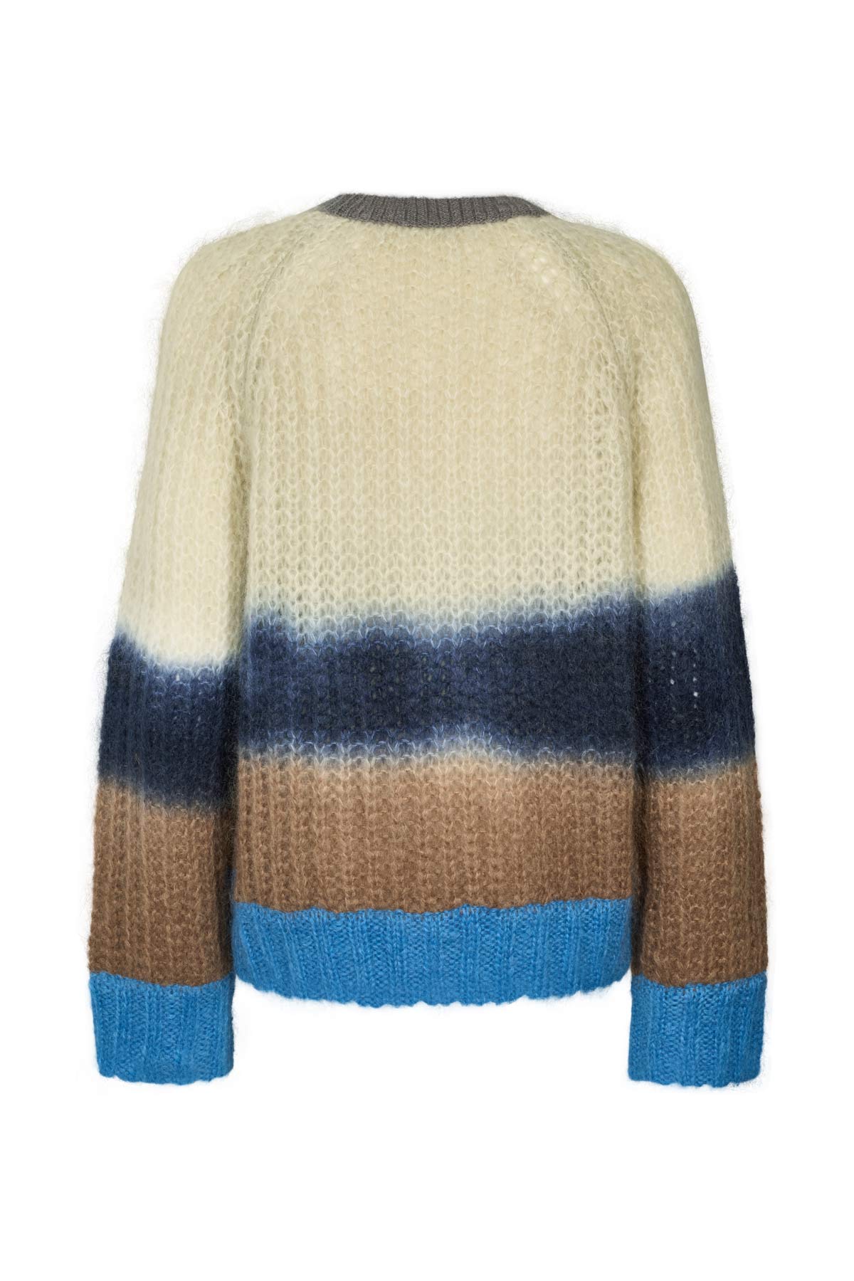 Jasmin - Faded knit boxy sweater I Blue combo