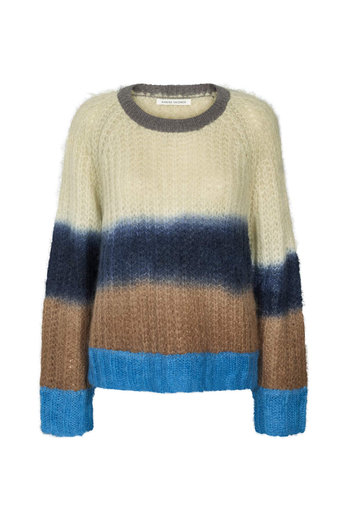 Jasmin - Faded knit boxy sweater I Blue combo