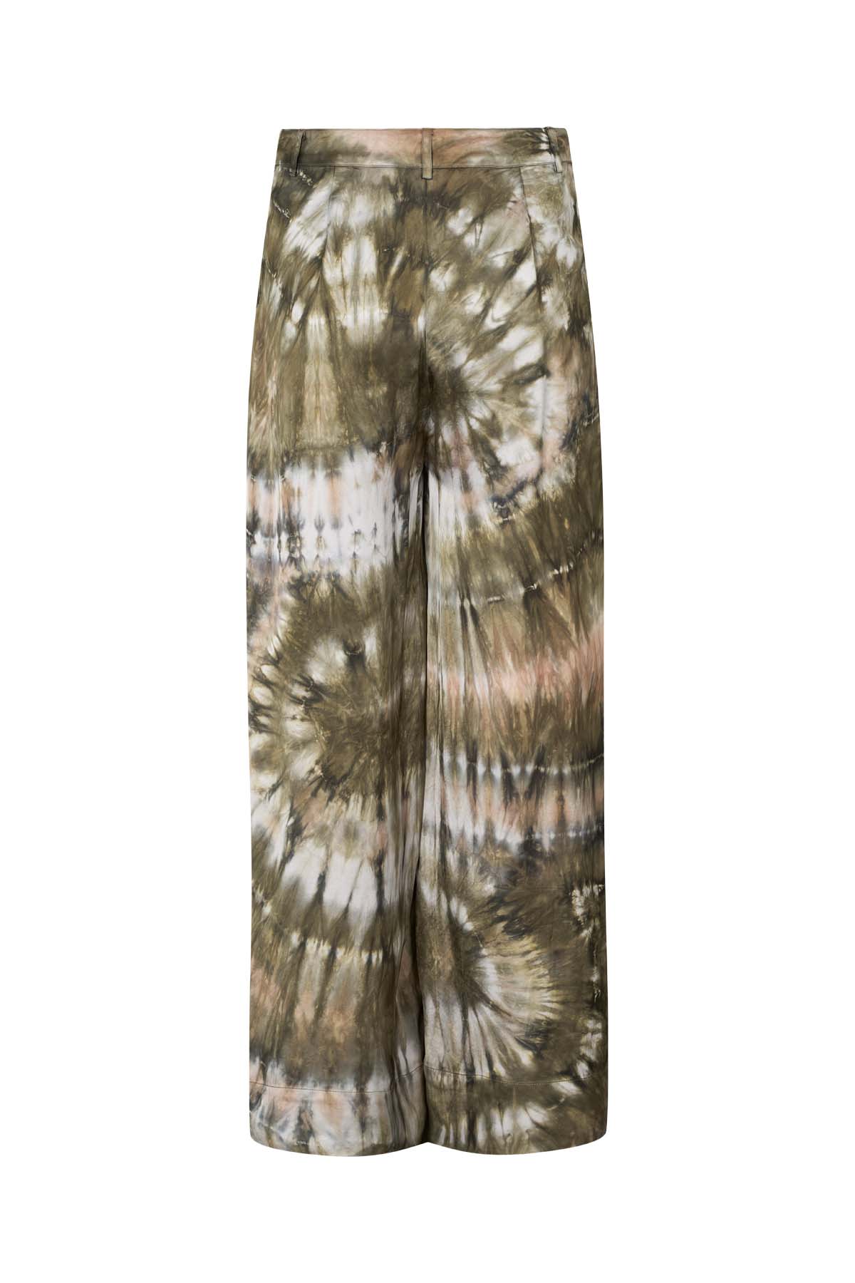 Briana - Lava pleat wide pants I Rust combo