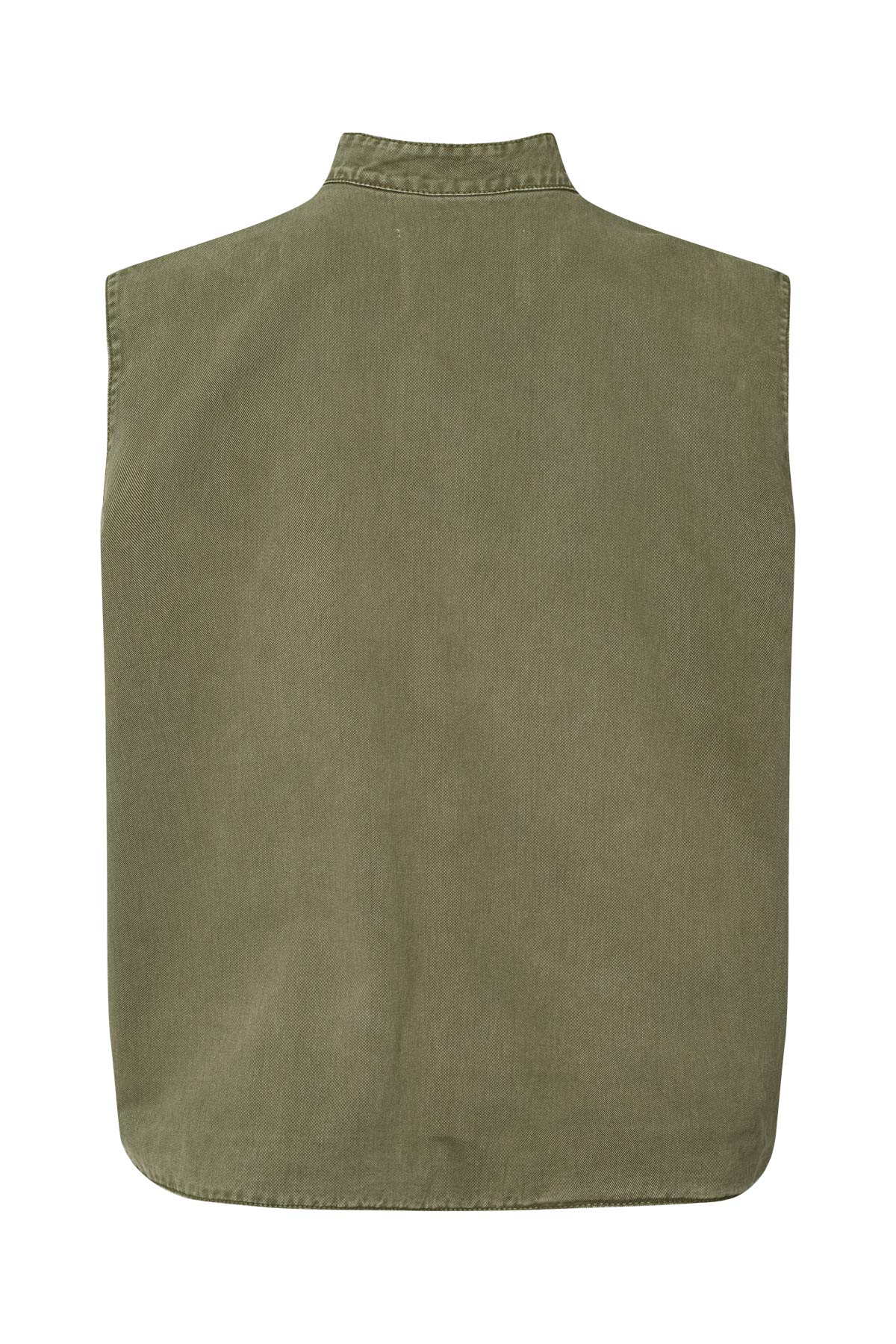 Beena - Canvas vest I Washed sage