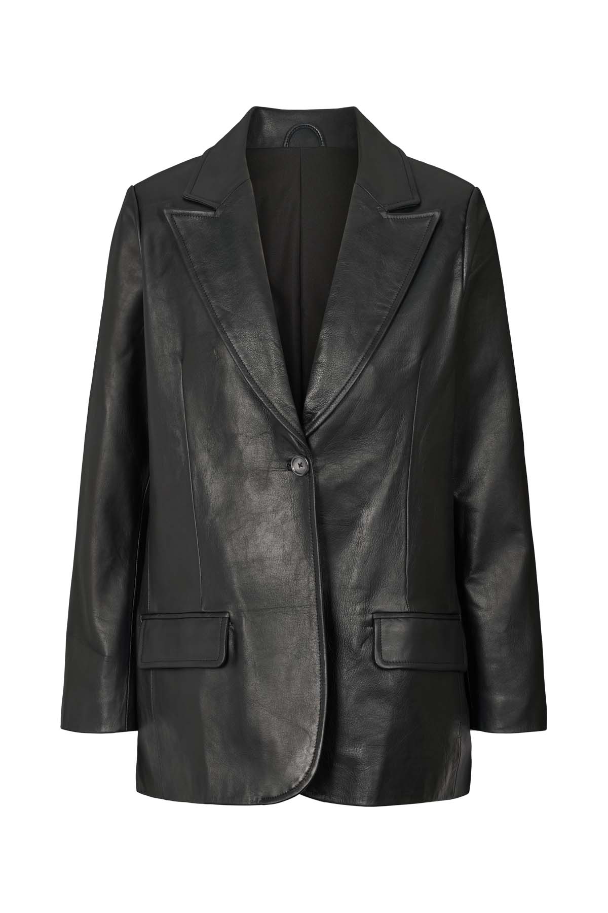 PRE-ORDER I Lisabell - Leather tailored jacket I Black