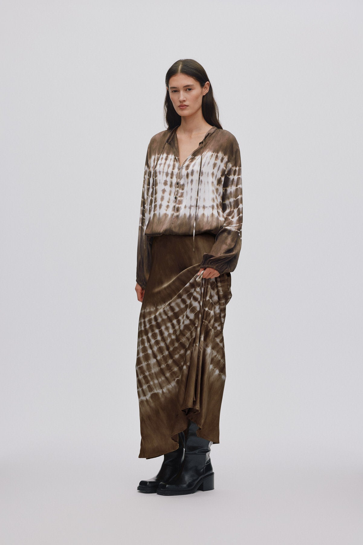 Willie - Frequency A-line skirt I Dry mocca combo