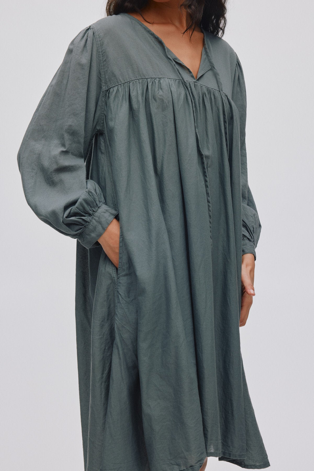 Elda - Cotton full sleeve dress I Macadan