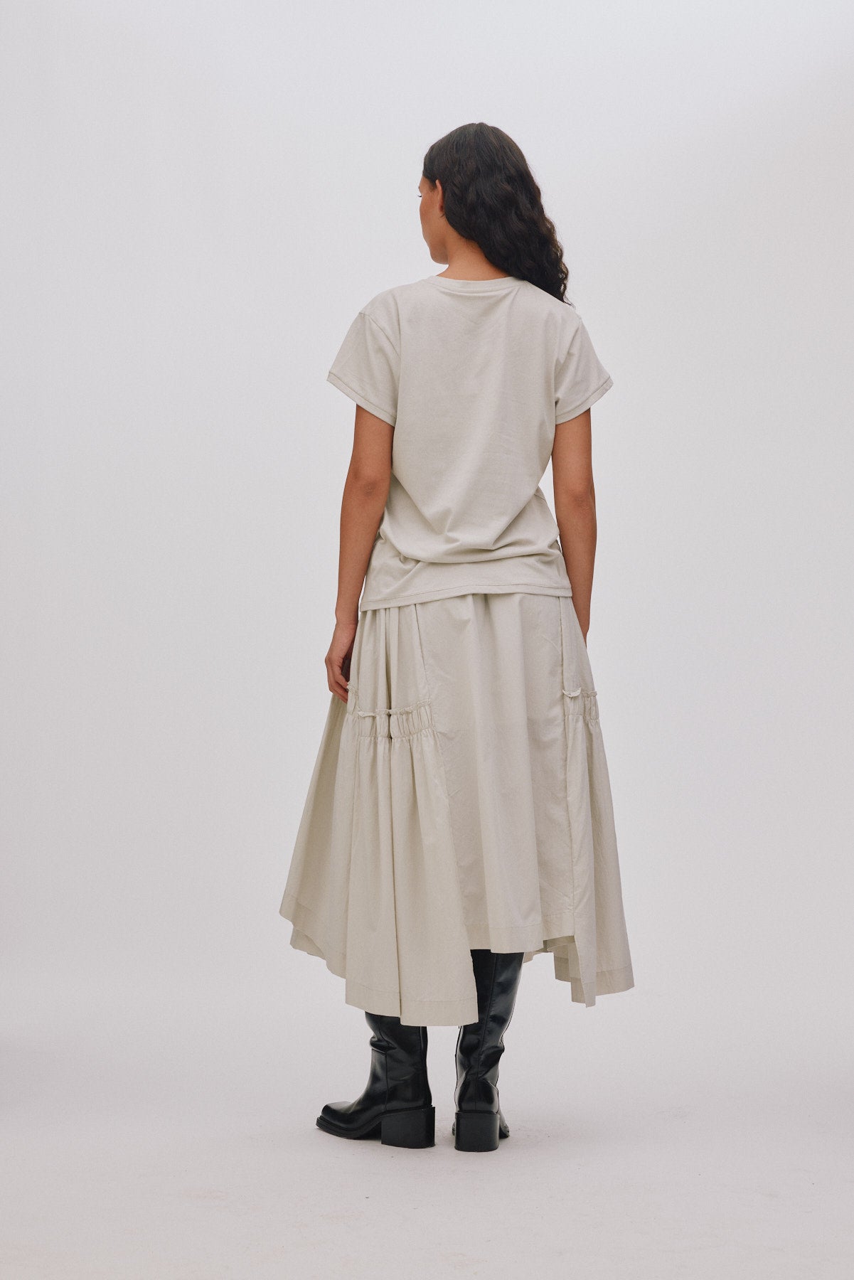 Brigida - Poplin full skirt I Clay