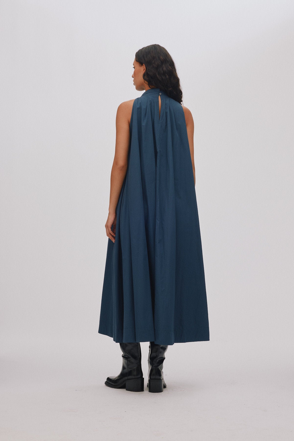 Annisa - Poplin full dress I Navy