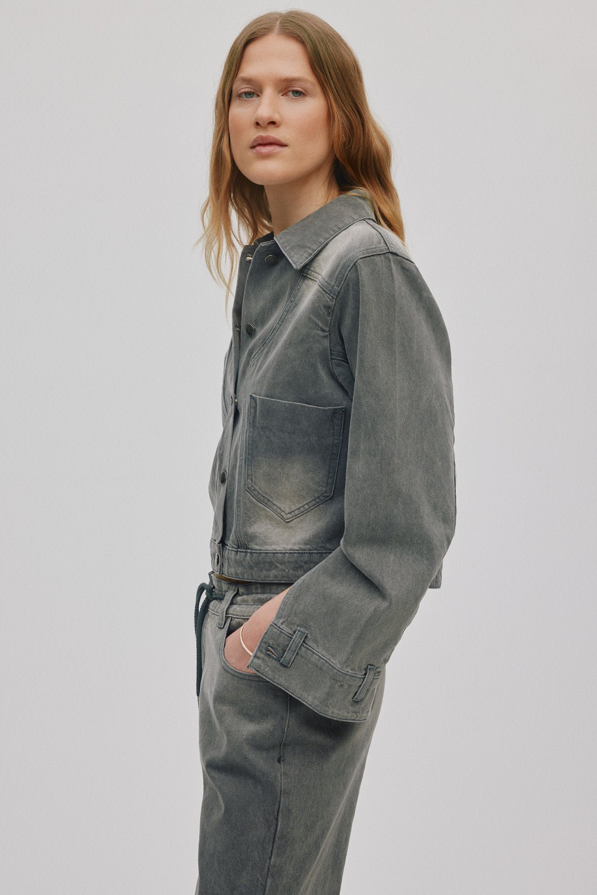 Janny - Grey denim jacket I Washed grey
