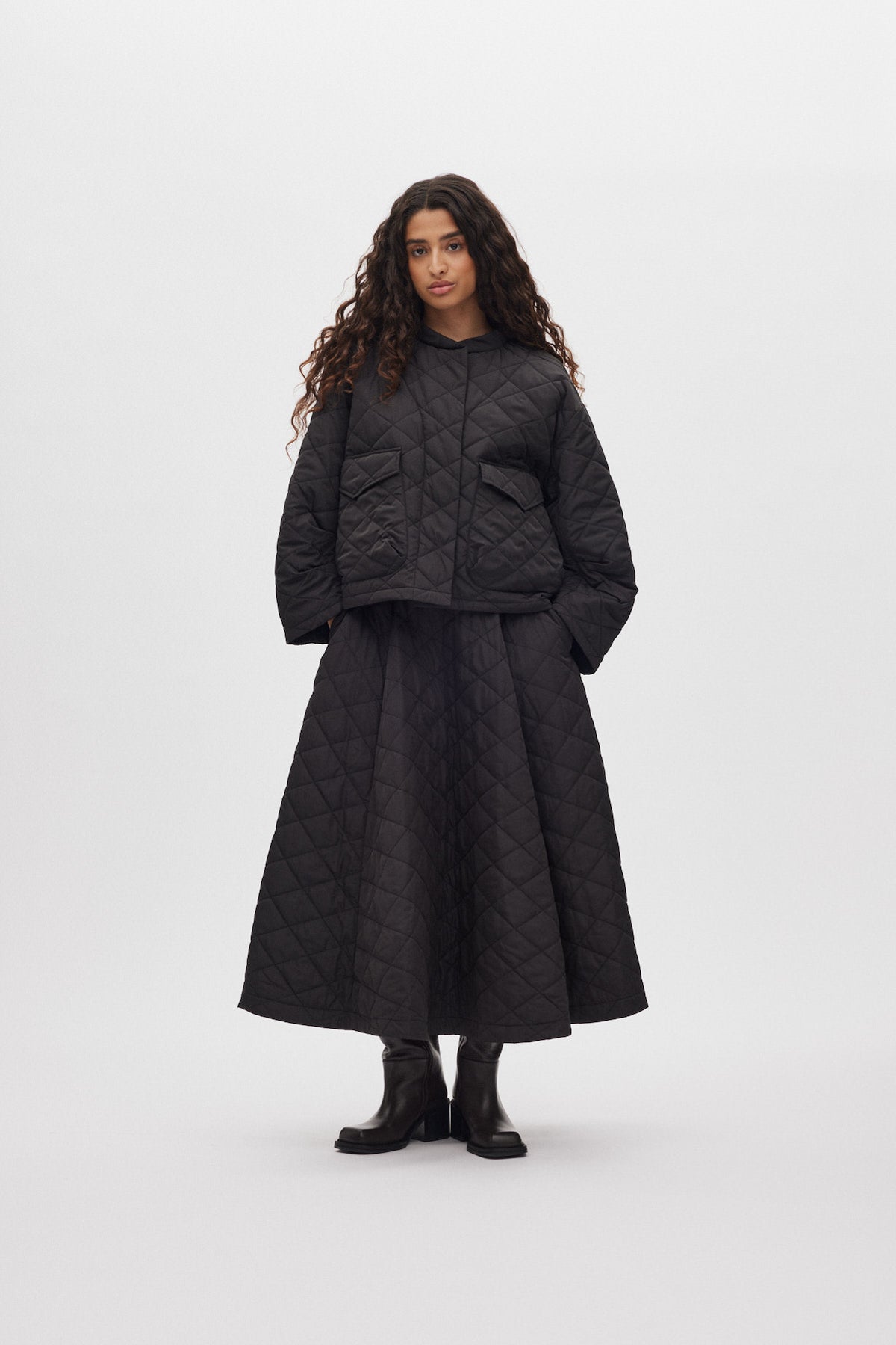 Rhea - Tech quilt jacket I Black
