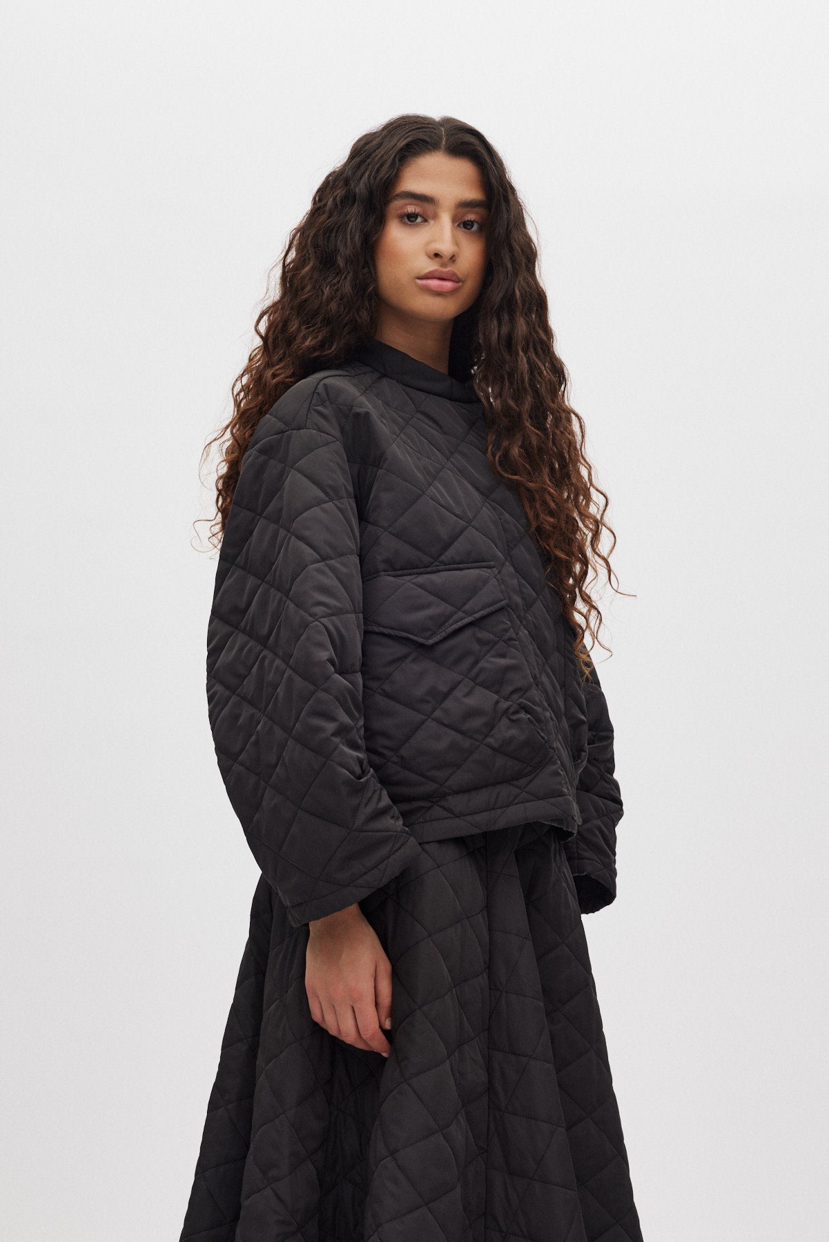 Rhea - Tech quilt jacket I Black