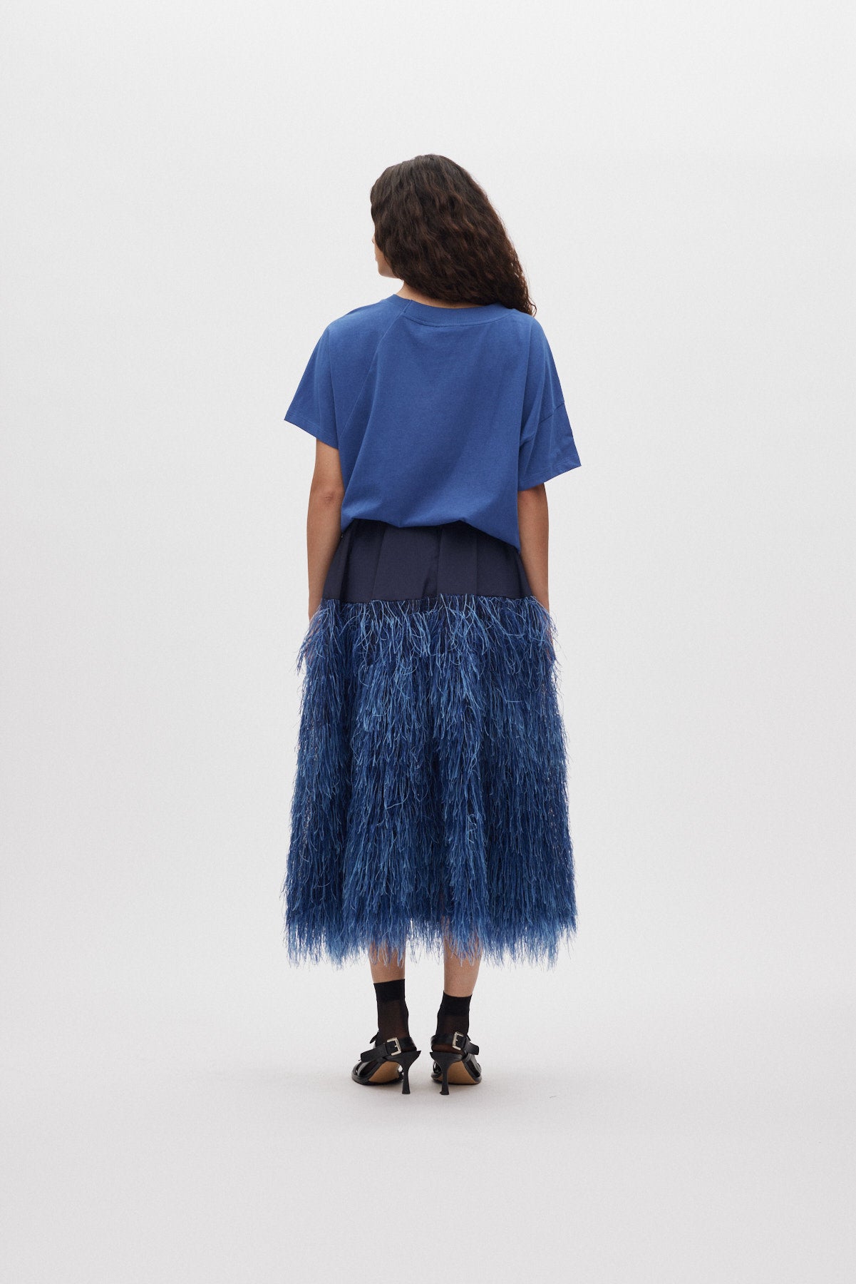 Ary - Fragile boxy t-shirt I Blue