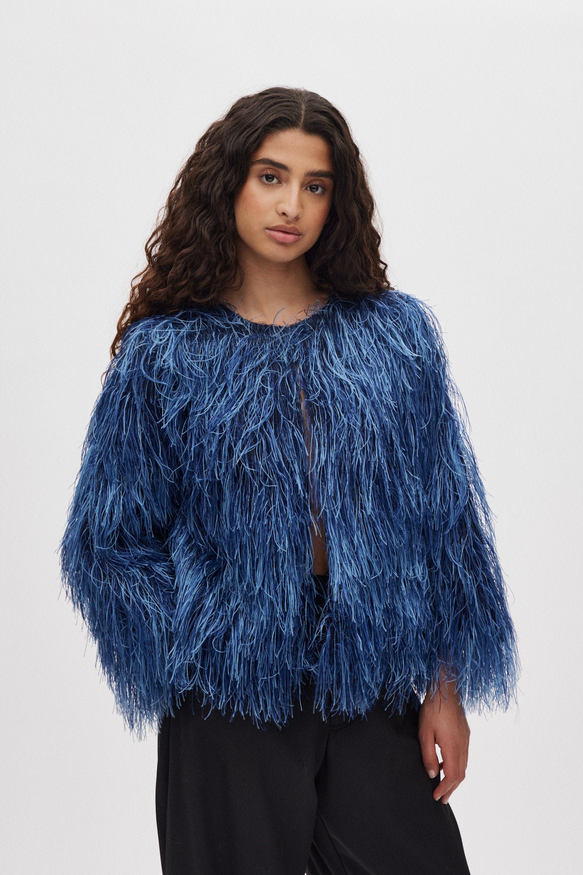 Safi- Plume blouse I PRE-ORDER I Navy
