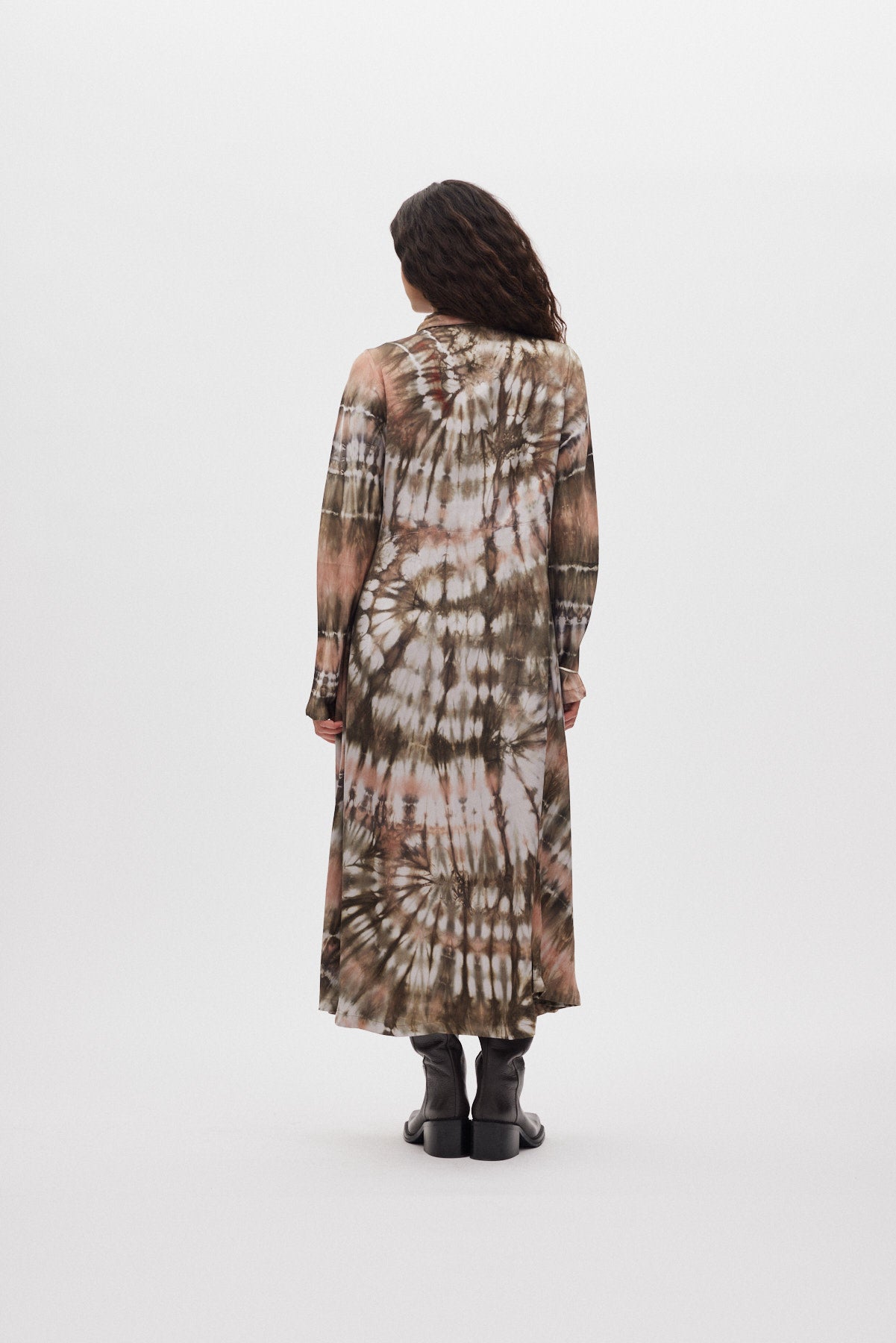 Vija - Lava button dress I Rust combo