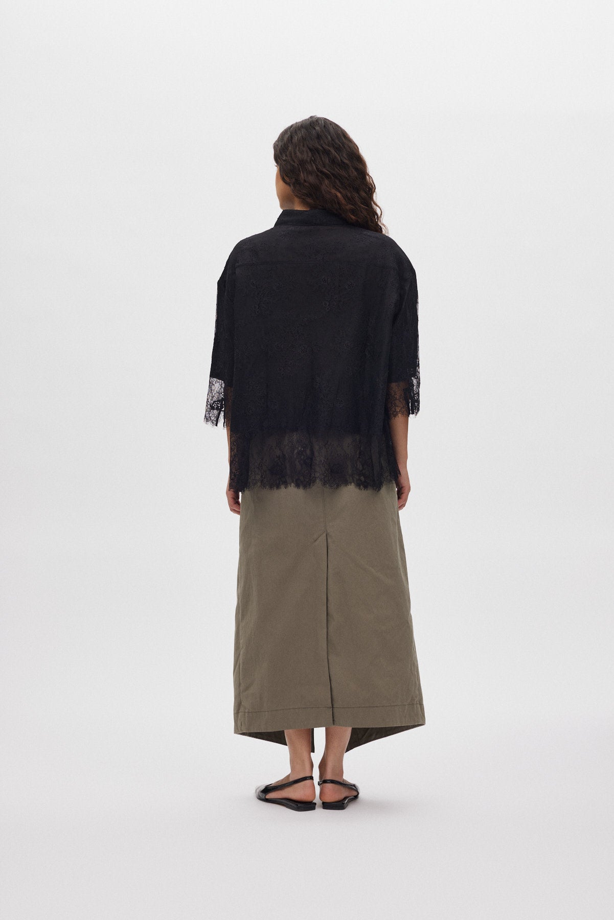 Babara - Laced multi layer shirt I Black