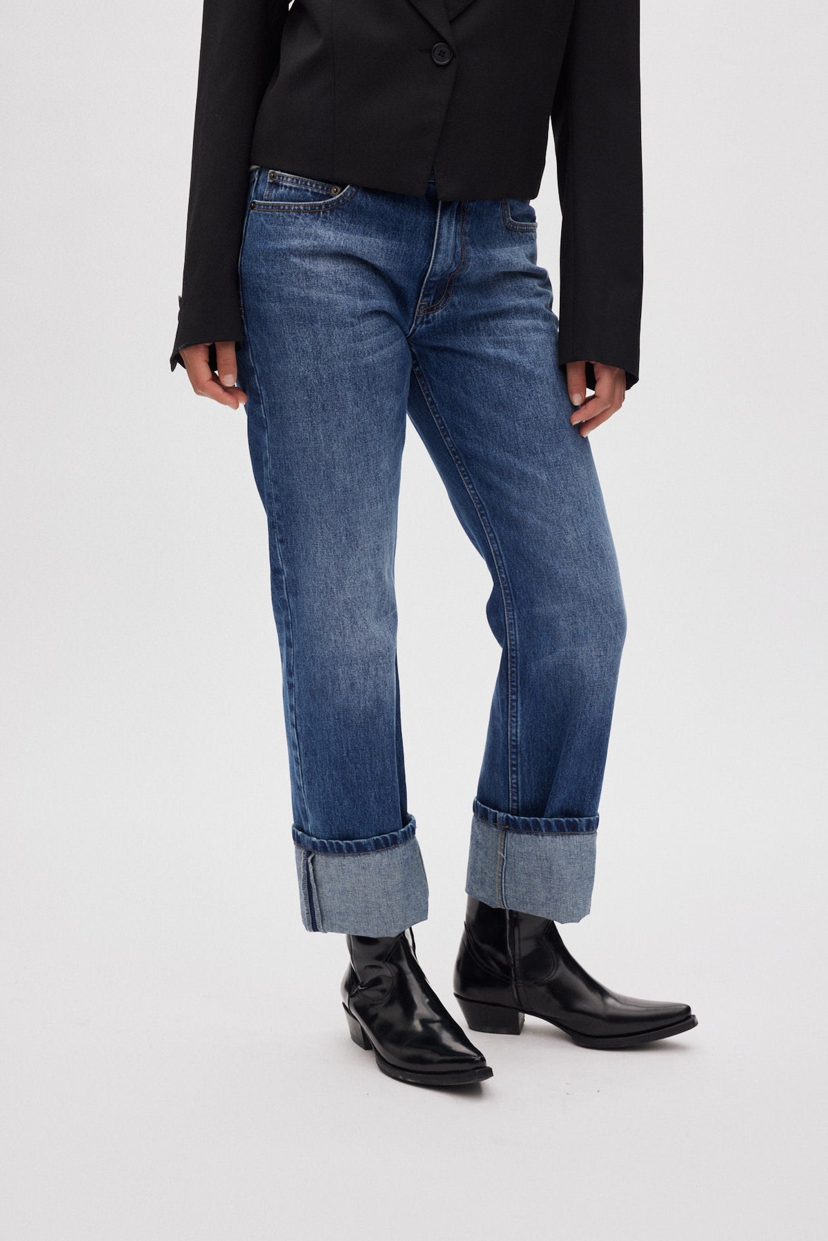 Lorelei - Denim loose fit pants I Dark indigo
