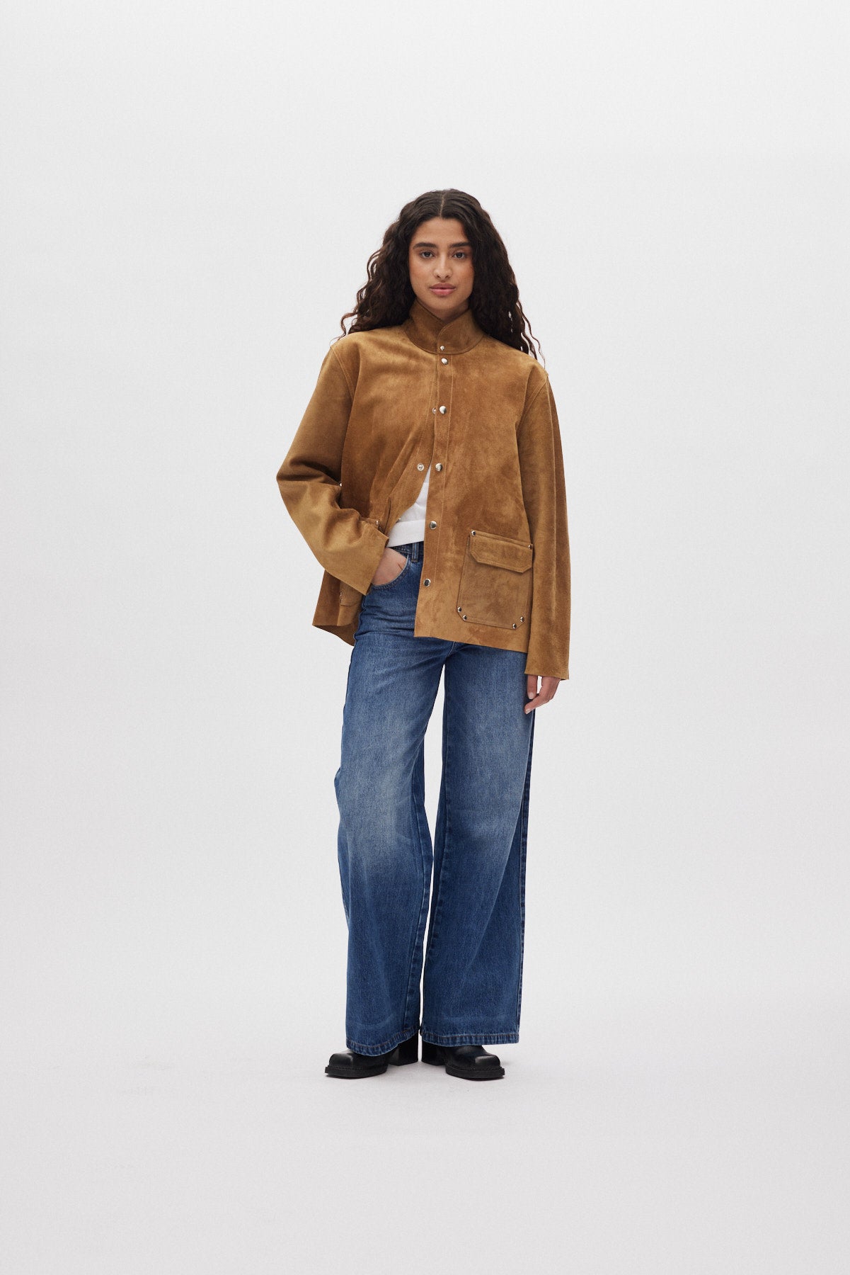 Thelma - Heavy suede jacket I Whiskey