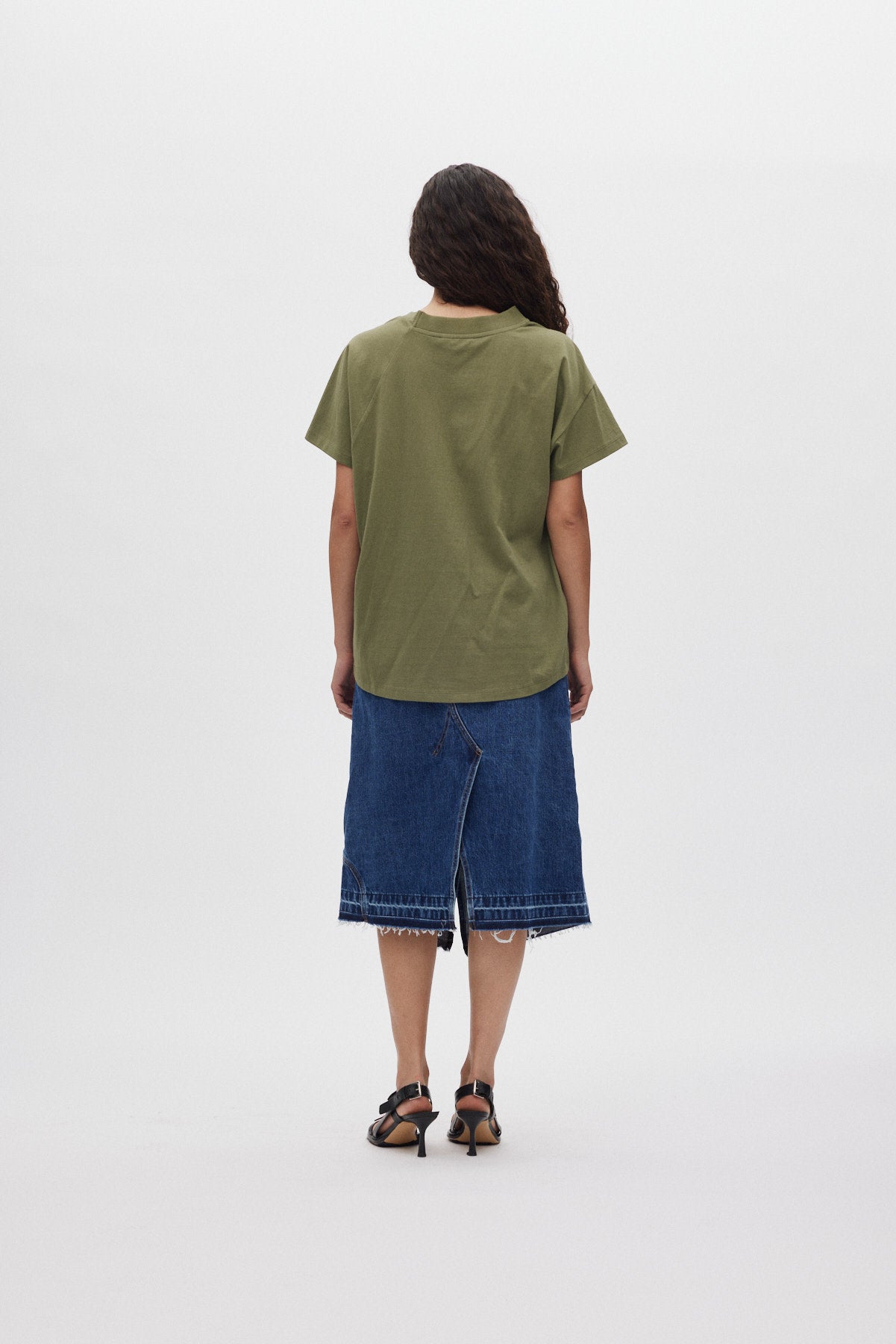 Ary - Fragile boxy t-shirt I Green