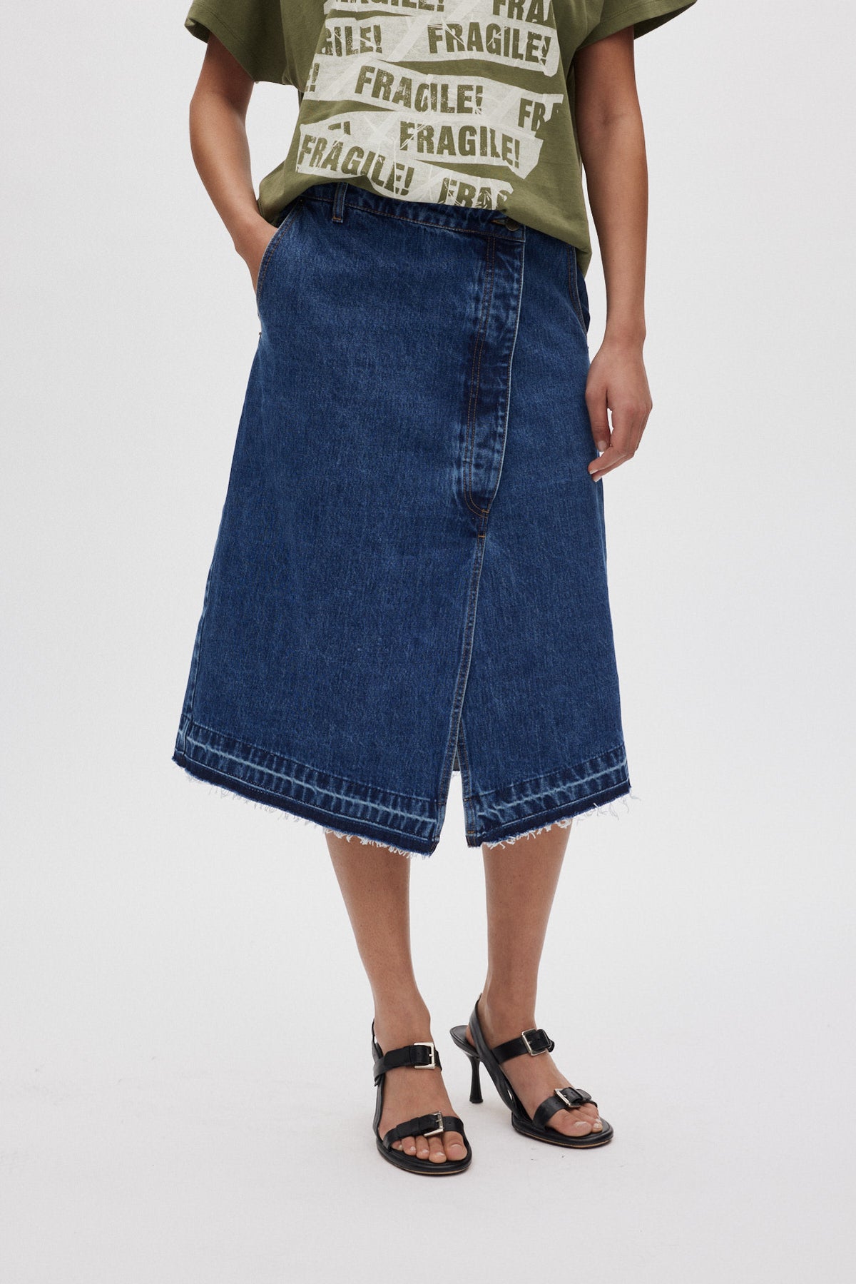 Nicka - Denim skirt I Dark indigo