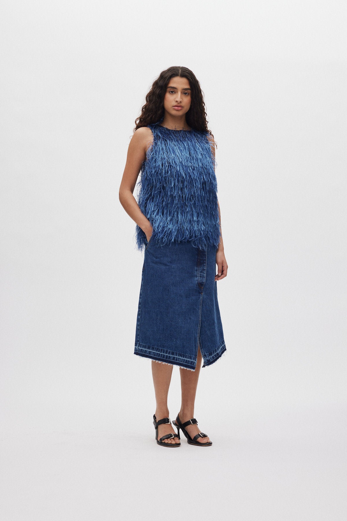 Piper - Plume tank top I PRE-ORDER I Navy